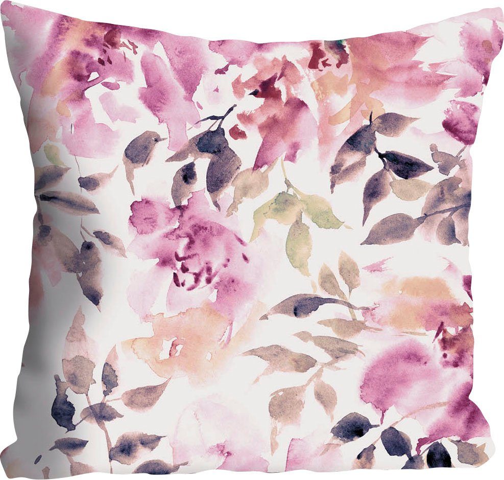 queence Sierkussen Lina Kussenhoes, pastel bloesemotief, zachte kleuren, floraal, delicaat (1 stuk)