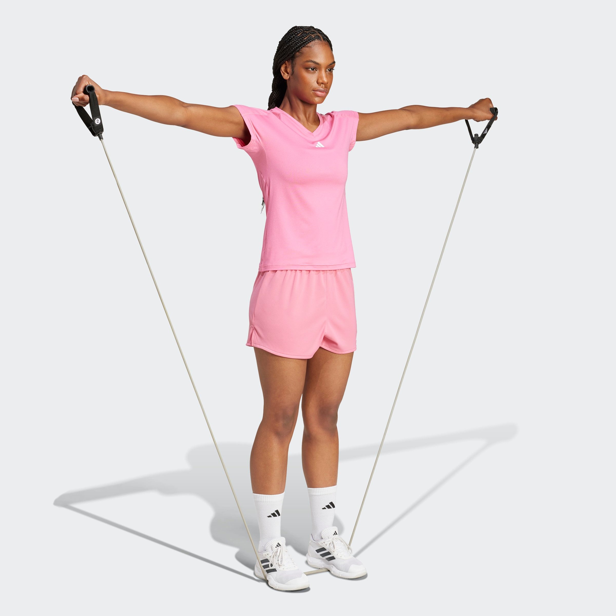 adidas Performance T-shirt TR-ES MIN T Trainingsshirt, vochtabsorberend met V-hals