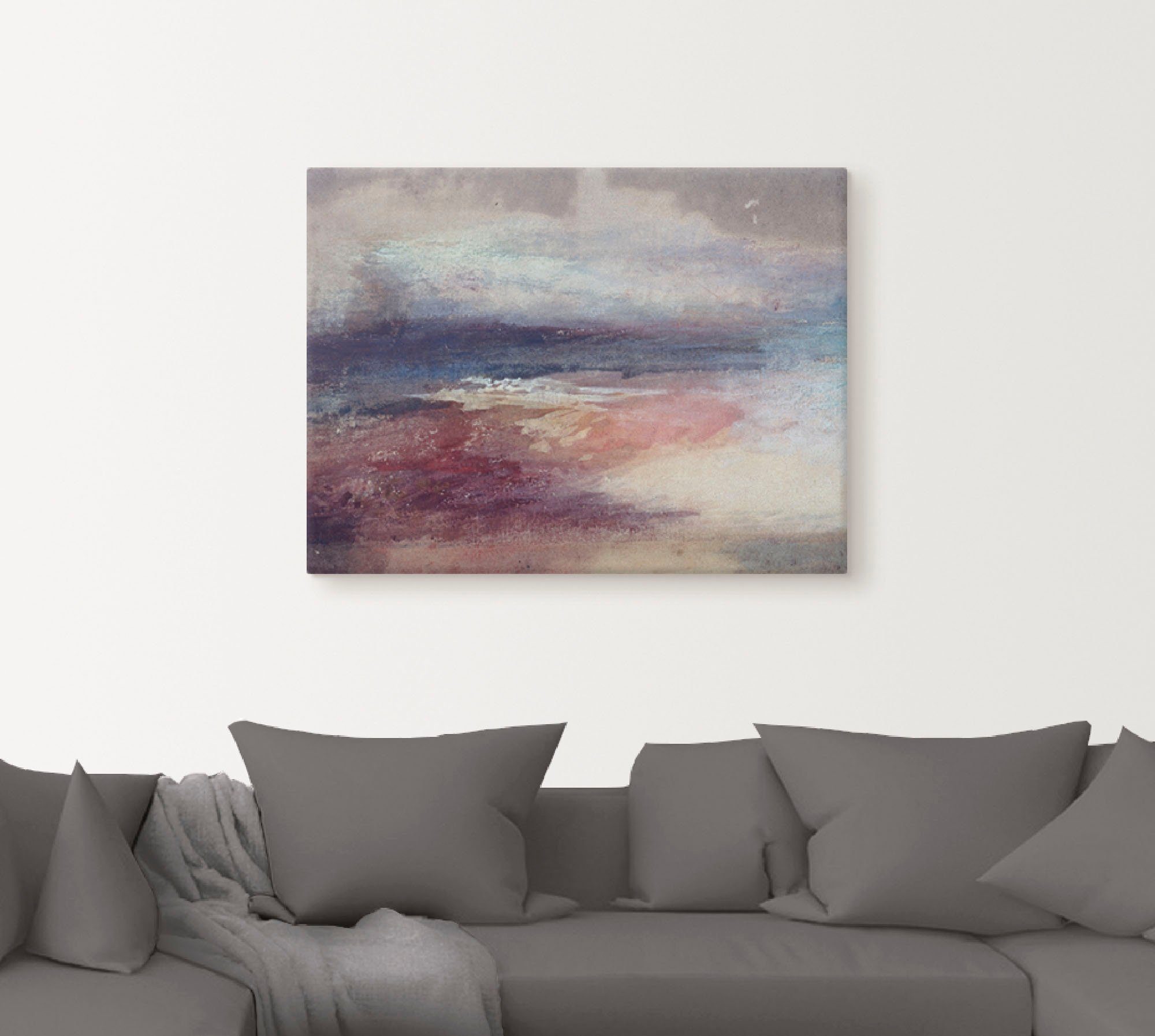 Artland Artprint Kustlandschap Zonsondergang als artprint op linnen, poster in verschillende formaten maten