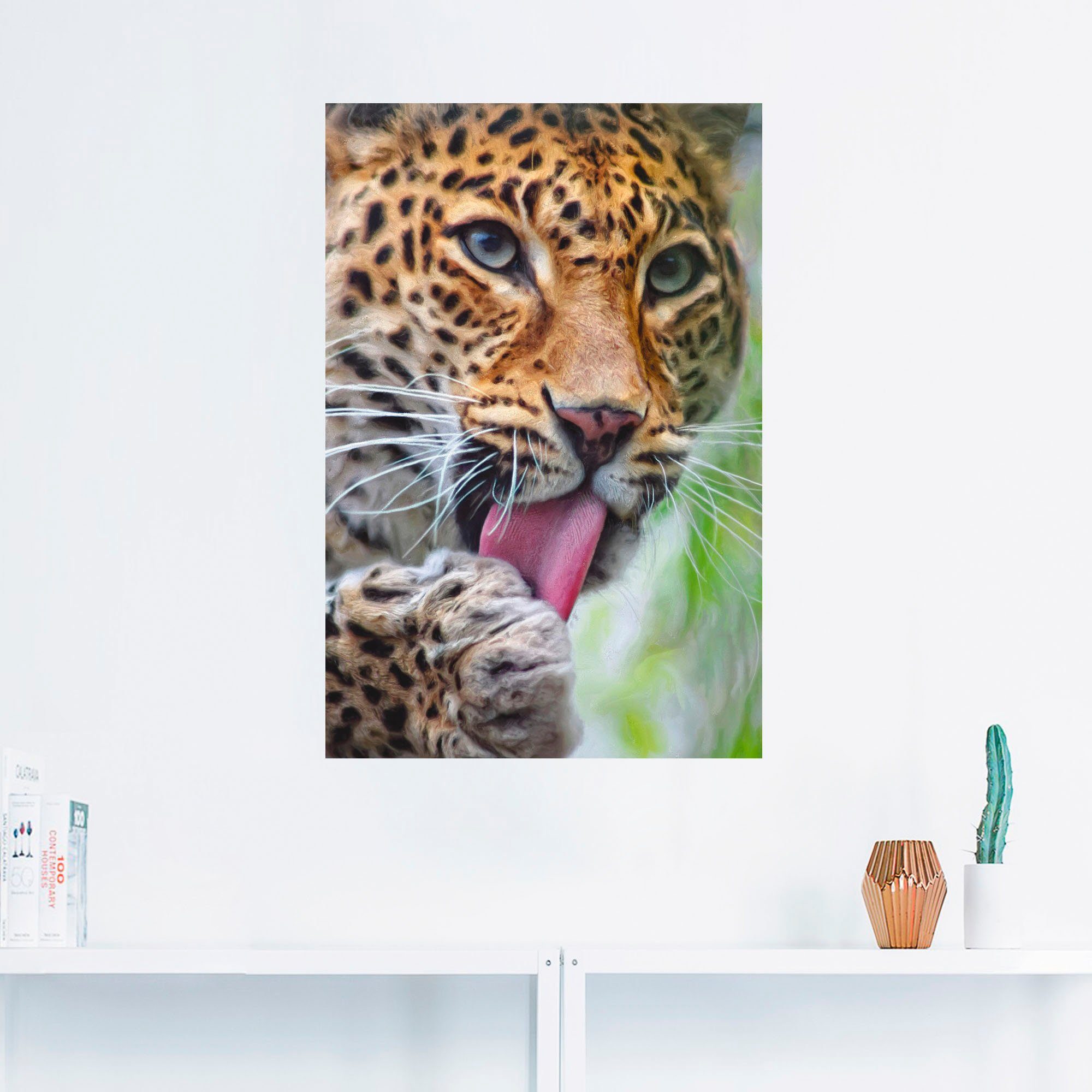 Artland Artprint Leopard als artprint op linnen, poster, muursticker in verschillende maten
