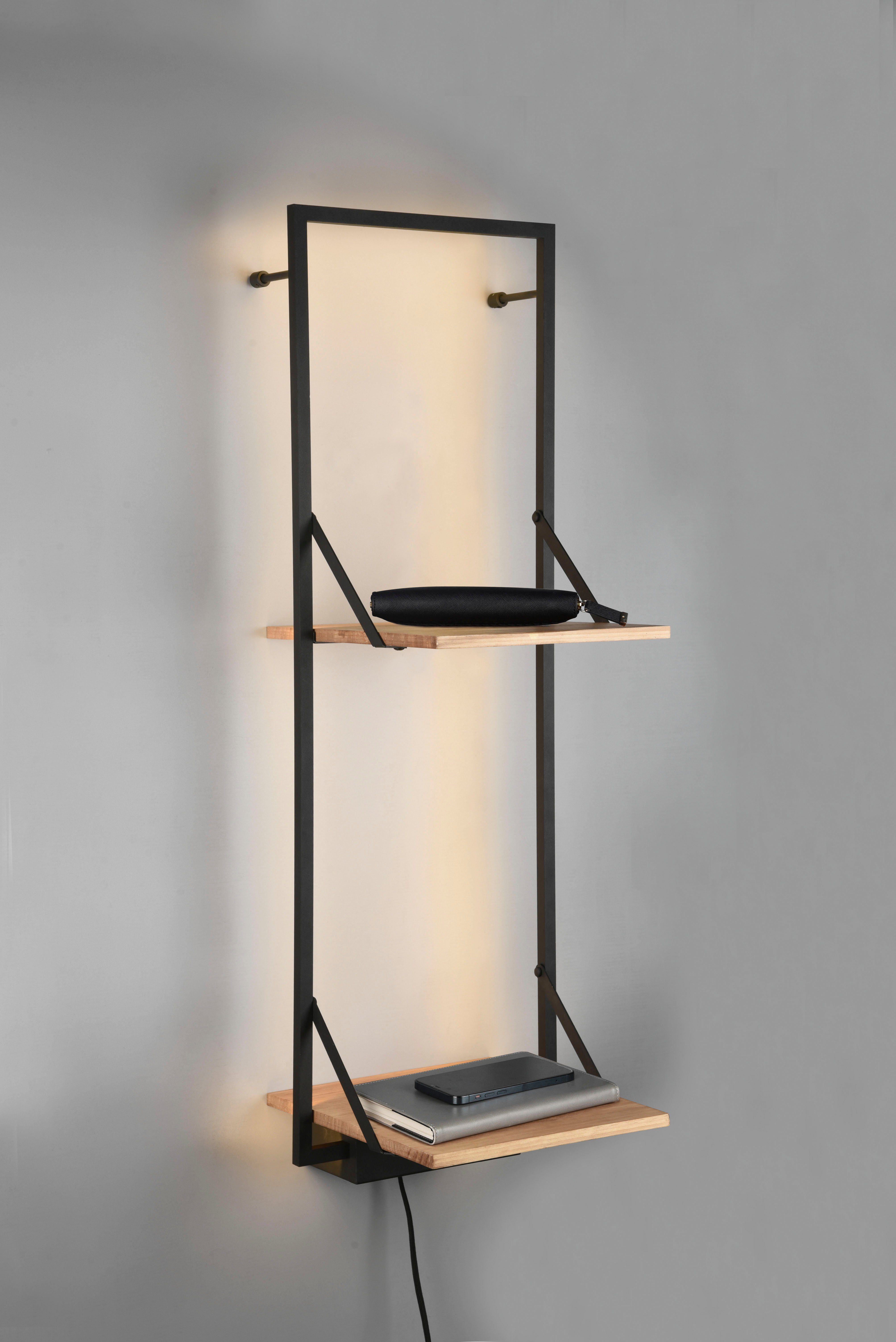 MIRRORS AND MORE Wandplank Leonie met geïntegreerde led-achtergrondverlichting (1 stuk)