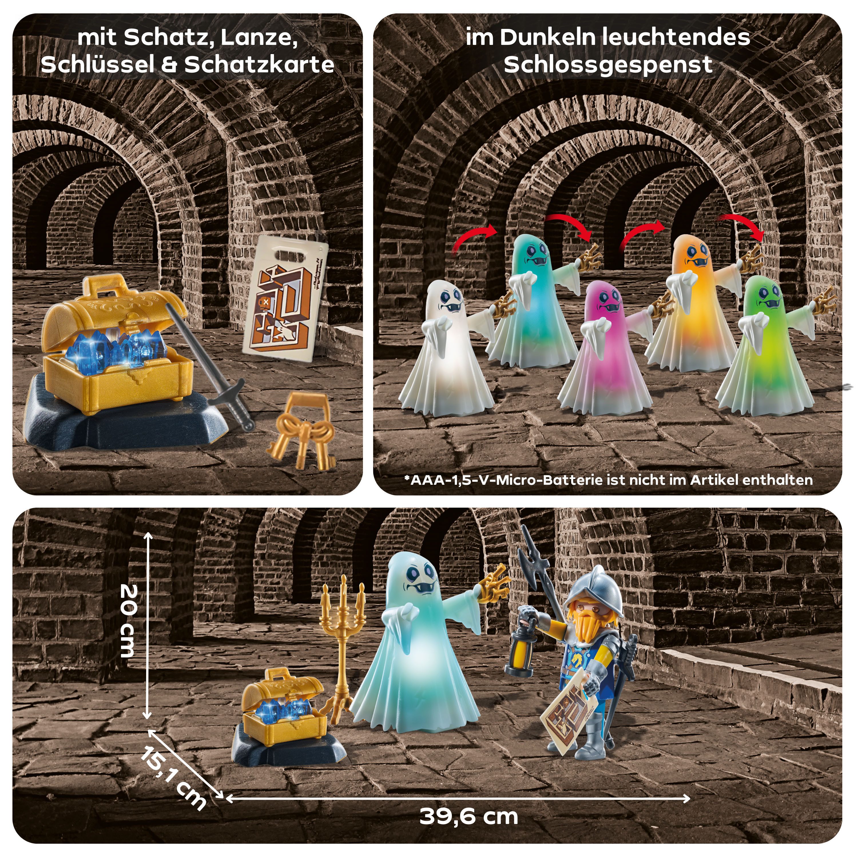 Playmobil® Constructie-speelset Schlossgespenst und Ritter (71797), Playmobil Novelmore (18-delig)