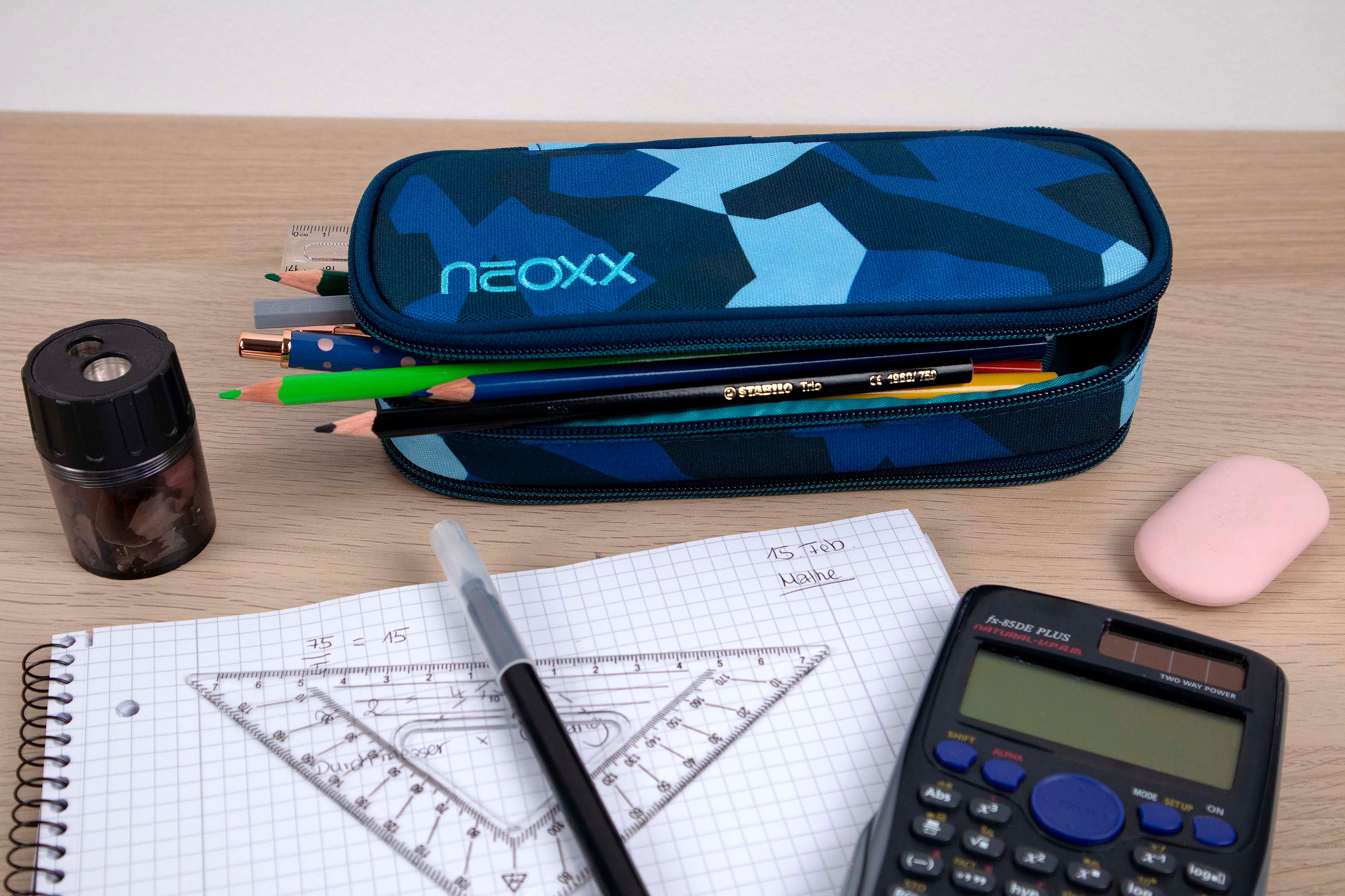neoxx Schoolrugzak Camo Nation rugzak & etui van gerecyclede petflessen (set, 2-delig, 2)