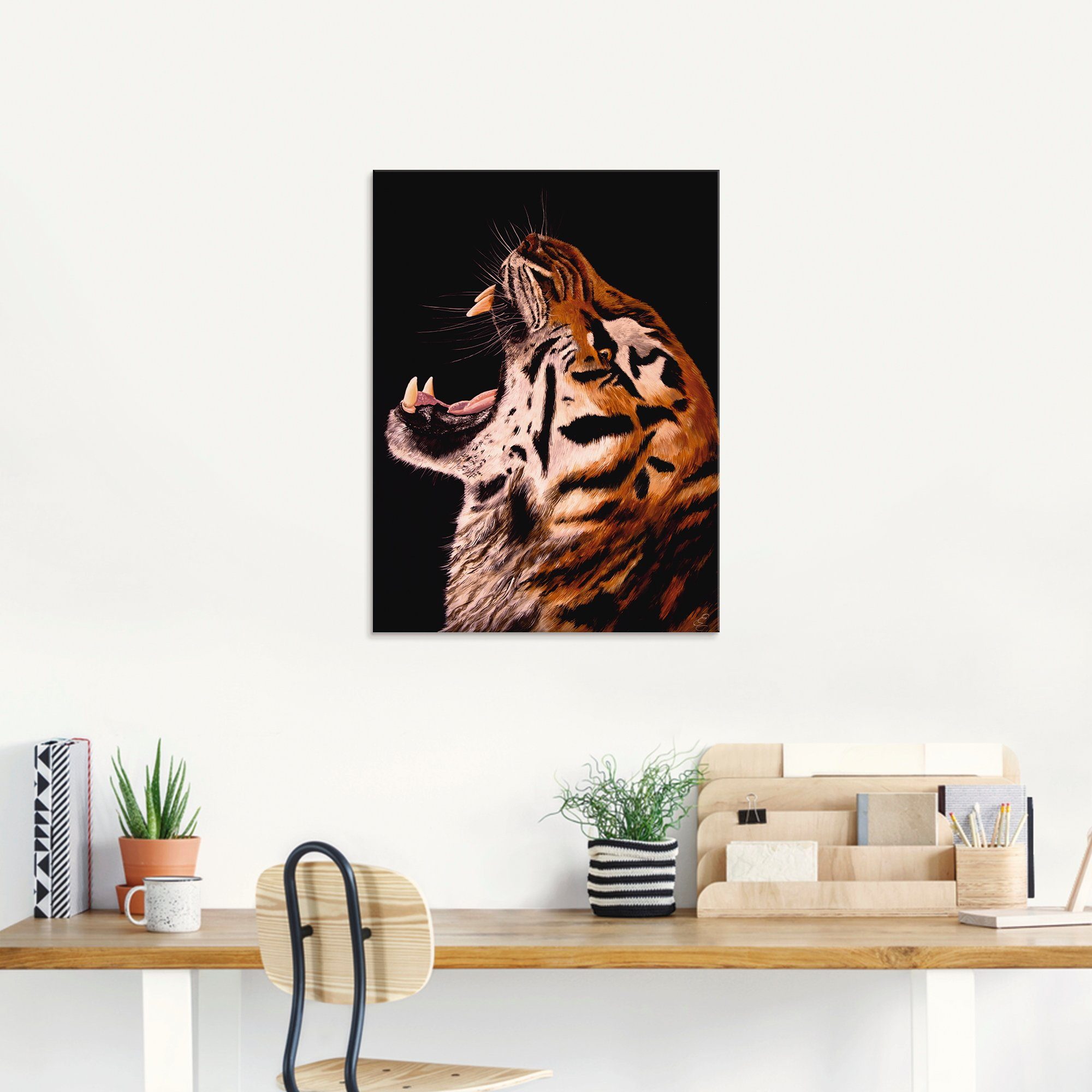 Artland Print op glas Tijger in verschillende maten
