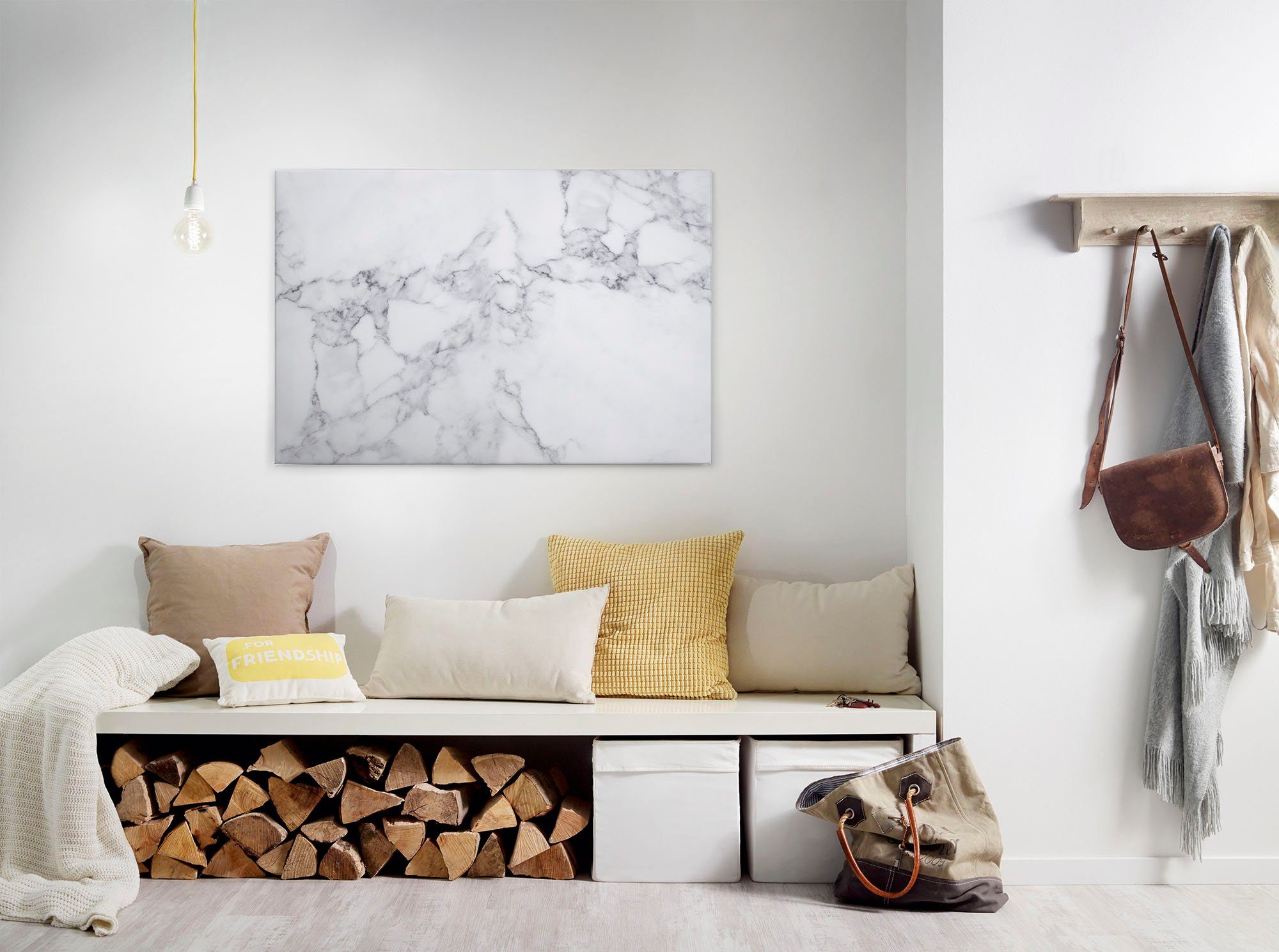 A.S. Création Artprint op linnen White Marble