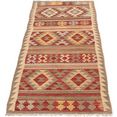 morgenland loper kelim maimene nomadisch 203 x 68 cm omkeerbaar tapijt bruin
