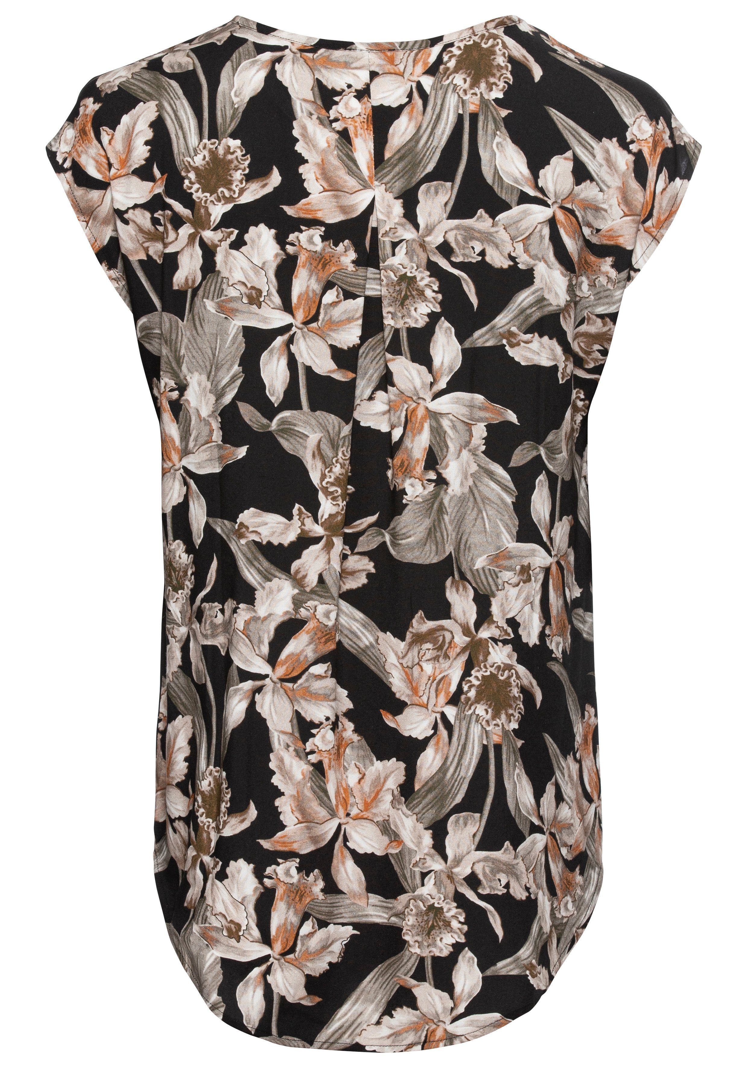 Laura Scott Gedessineerde blouse met een asymmetrische zoom