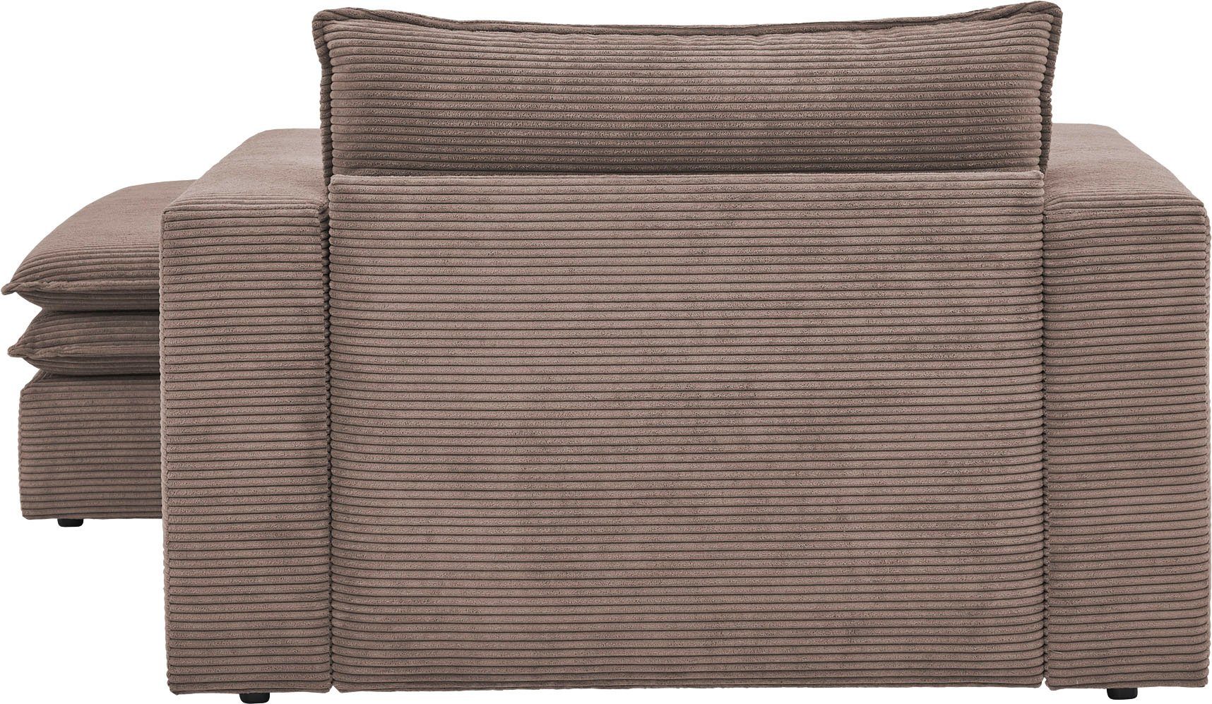 Places of Style Zithoek PIAGGE Hoogwaardige cord, loveseat en loveseat-hocker als set (2-delig)