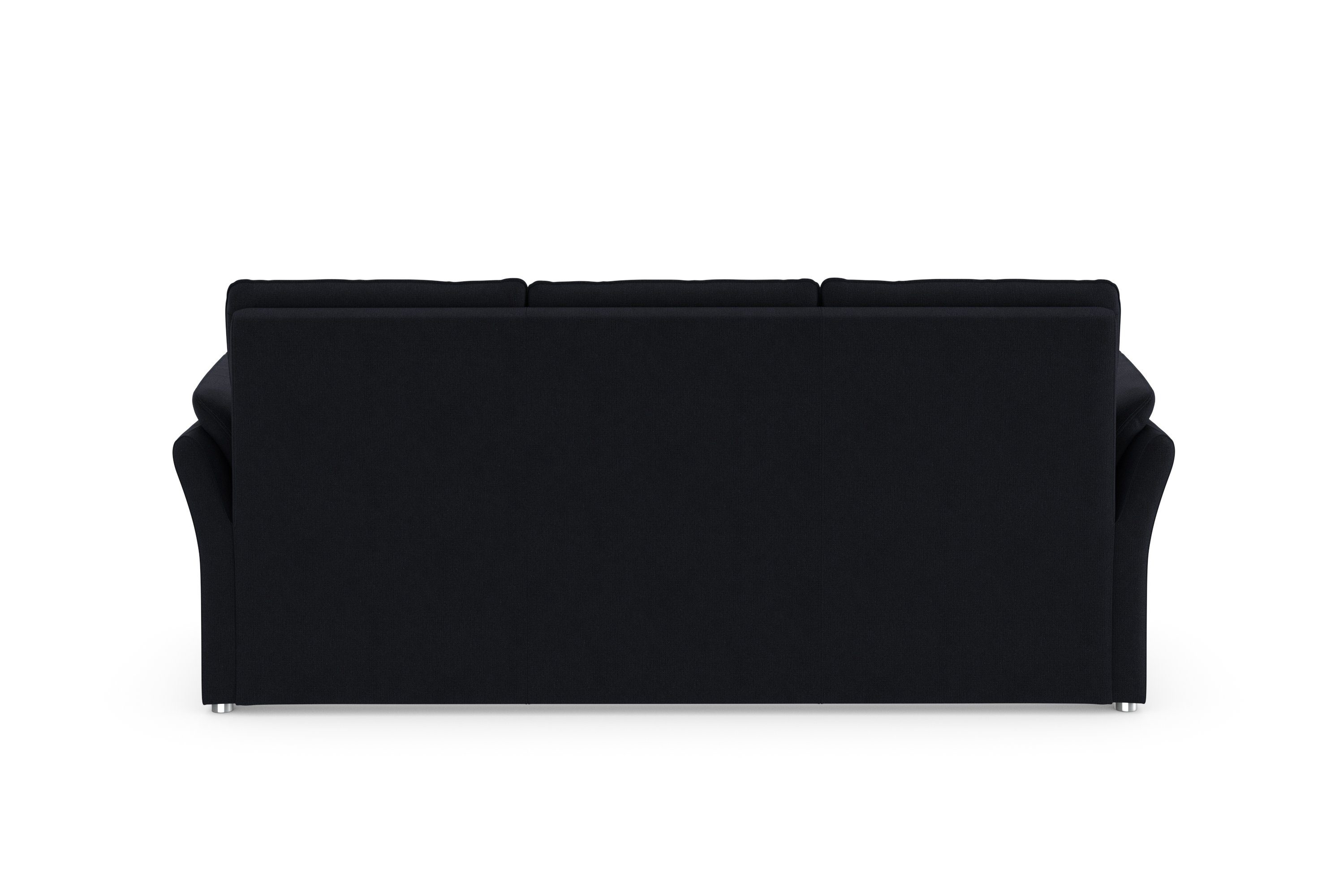 DOMO collection 3-zitsbank Pina, smalle armleuningen, met bonellvering, compact & elegant Hoge zitcomfort, luxe microvezel leerlook, grijs, breedte 219 cm