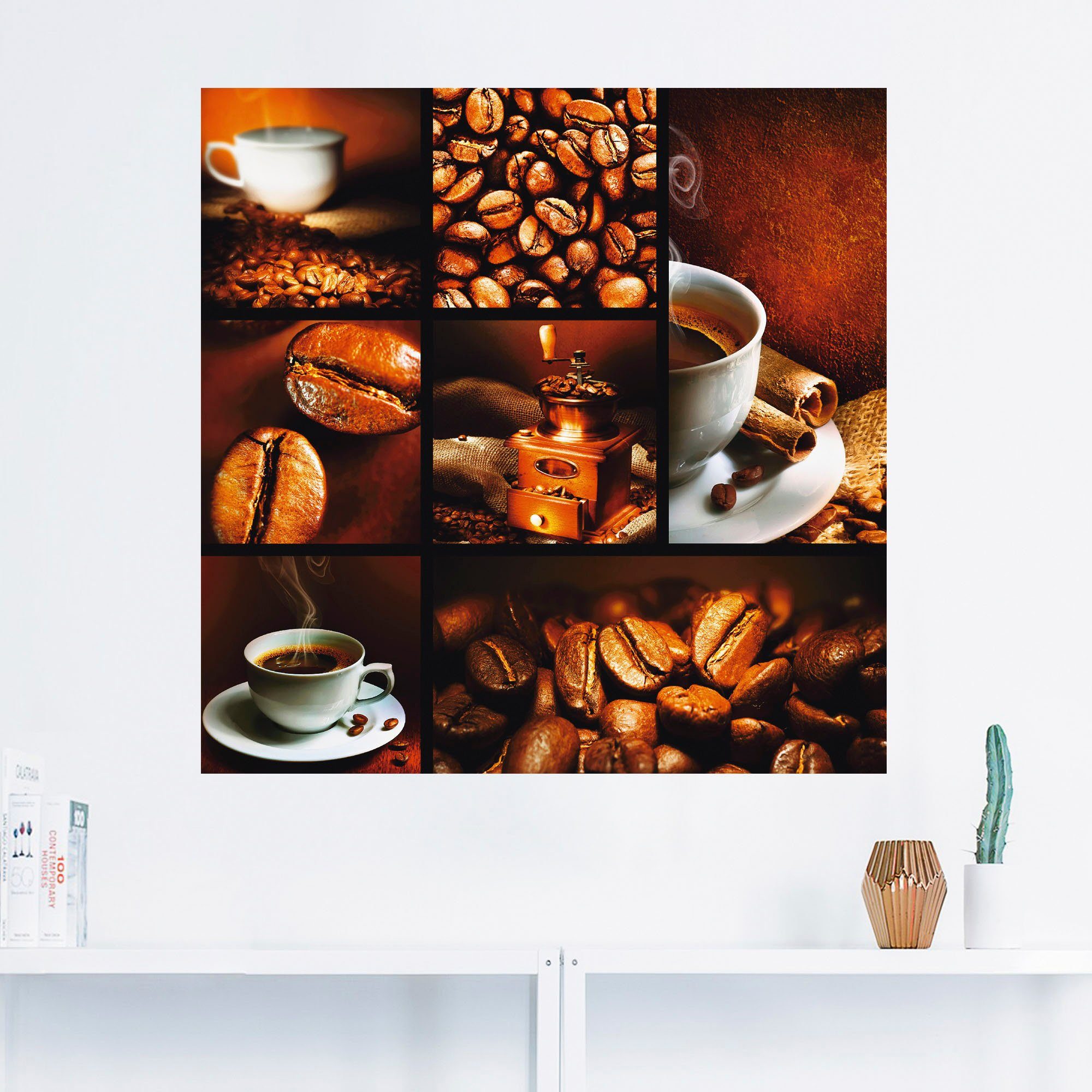 Artland Artprint Koffie collage als artprint op linnen, poster, muursticker in verschillende maten