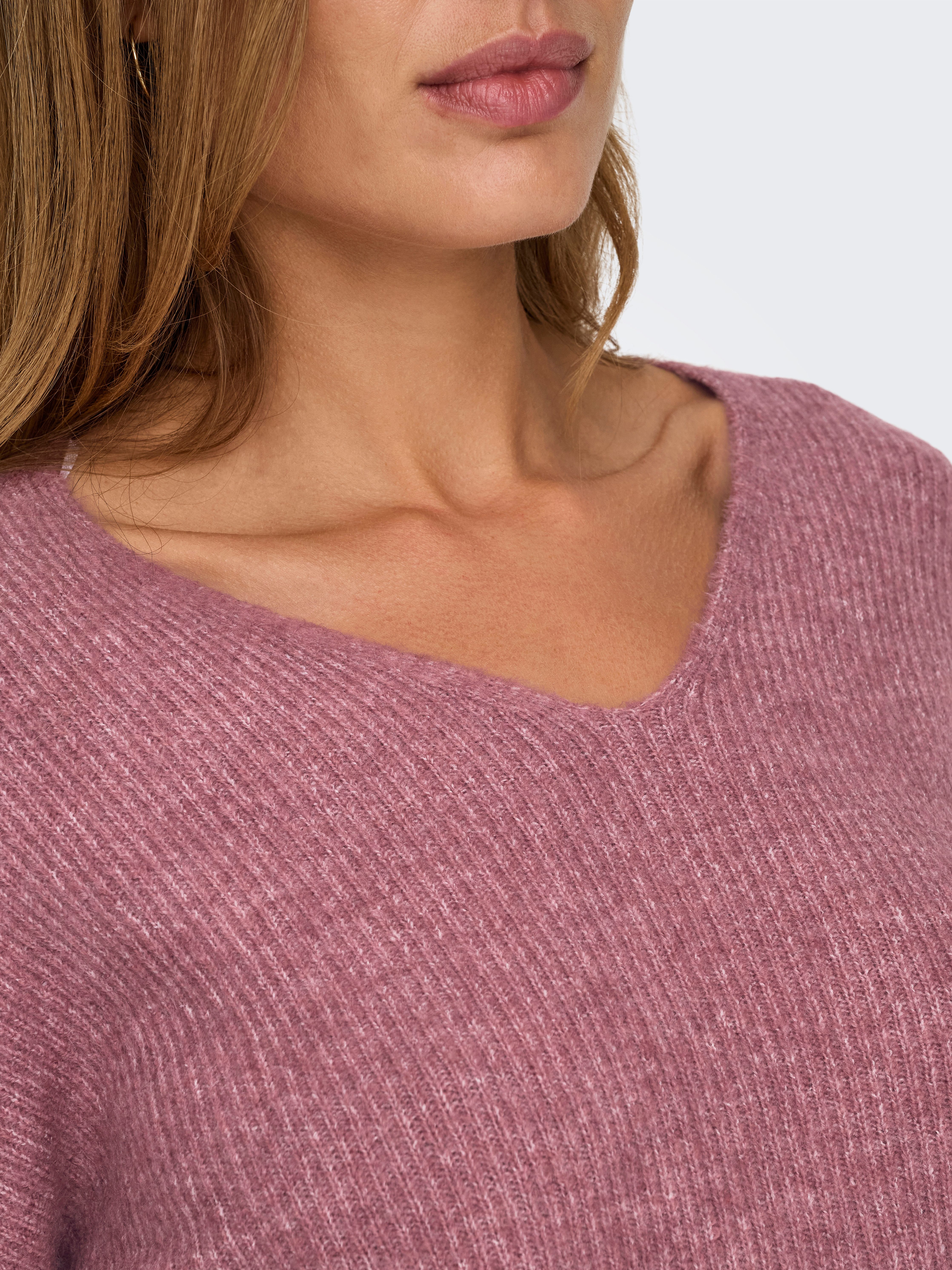 Only Trui met V-hals ONLCAMILLA V-NECK L S PULLOVER KNT NOOS