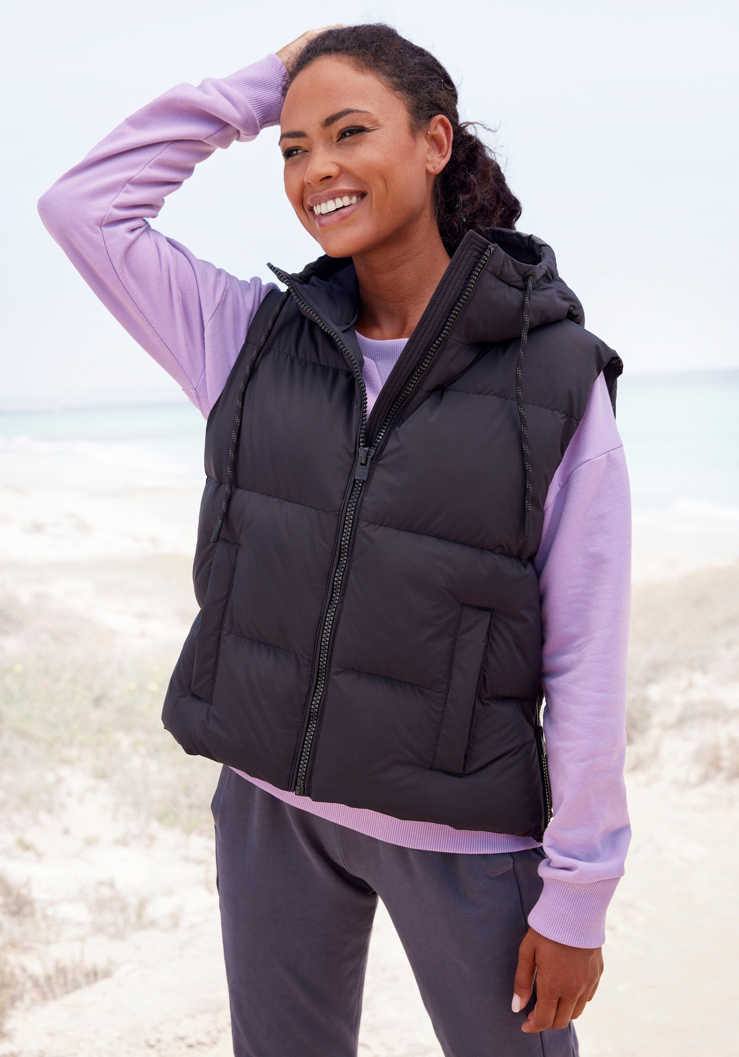 Elbsand Bodywarmer met een capuchon