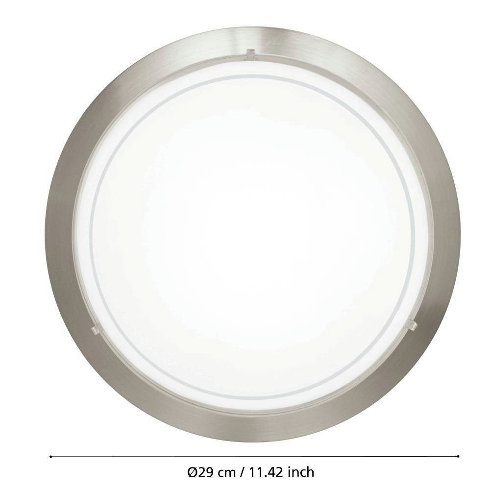 EGLO Plafondlamp PLANET 1 plafondlamp, nikkel-mat, staal, glas, keukenlamp, E27 (1 stuk)