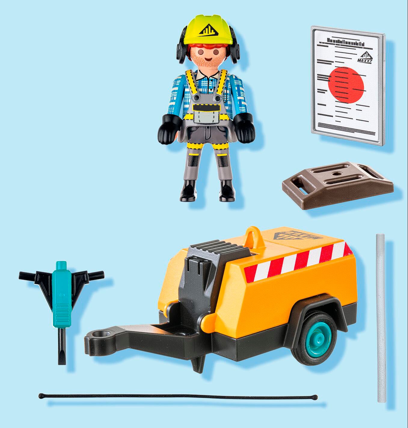 Playmobil® Constructie-speelset Bauarbeiter mit Meißel (71752), Playmobil Action Heroes (14-delig)