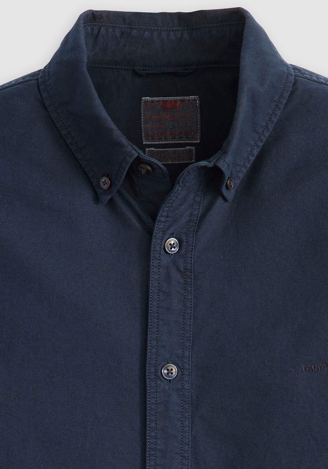 Levi's® Overhemd met lange mouwen AUTHENTIC BUTTON DOWN met ton-in-ton logo-borduursel op de borst