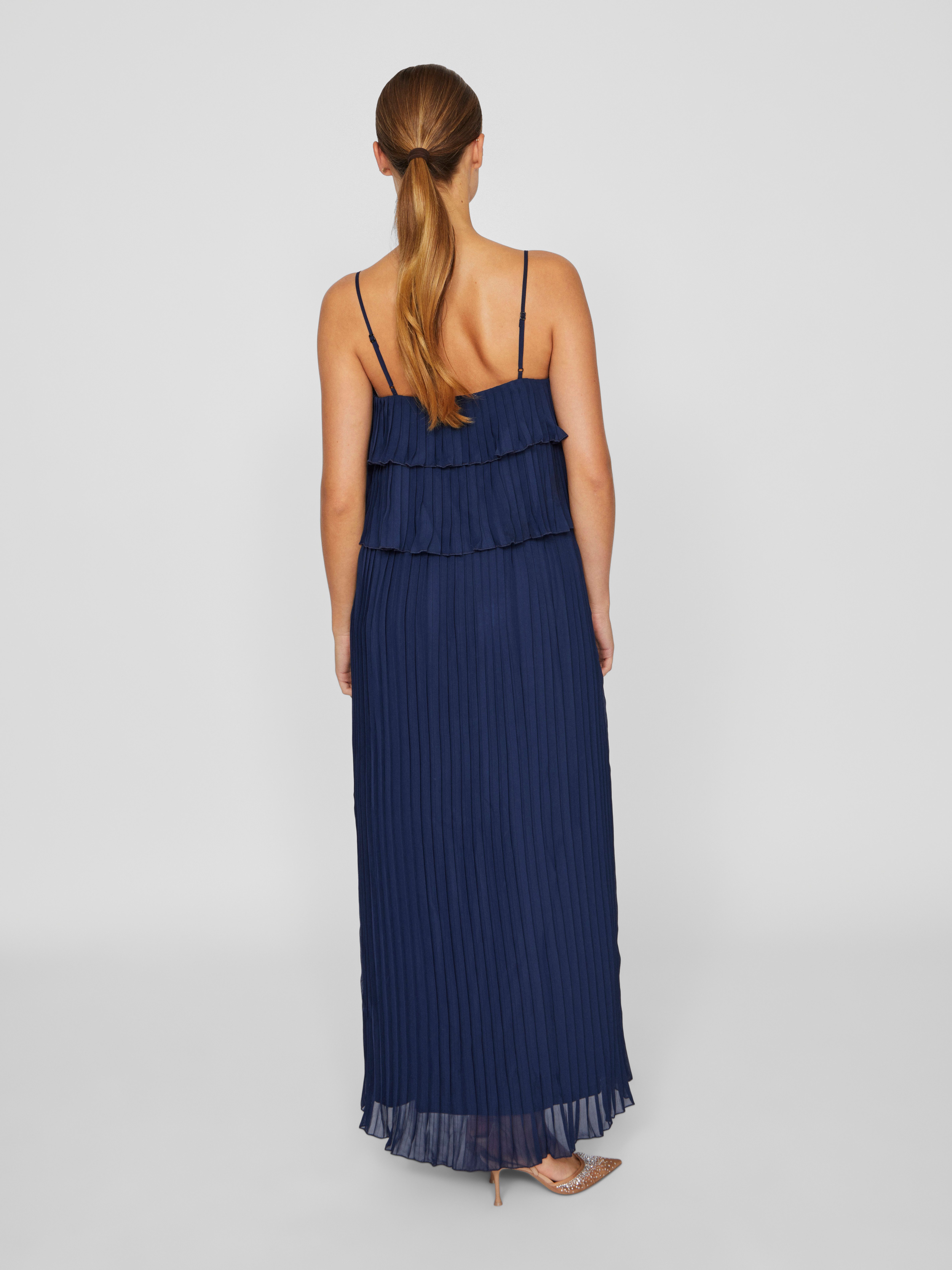 Vila Jurk met bandjes VICHIFFON SINGLET PLEATS DRESS NOOS