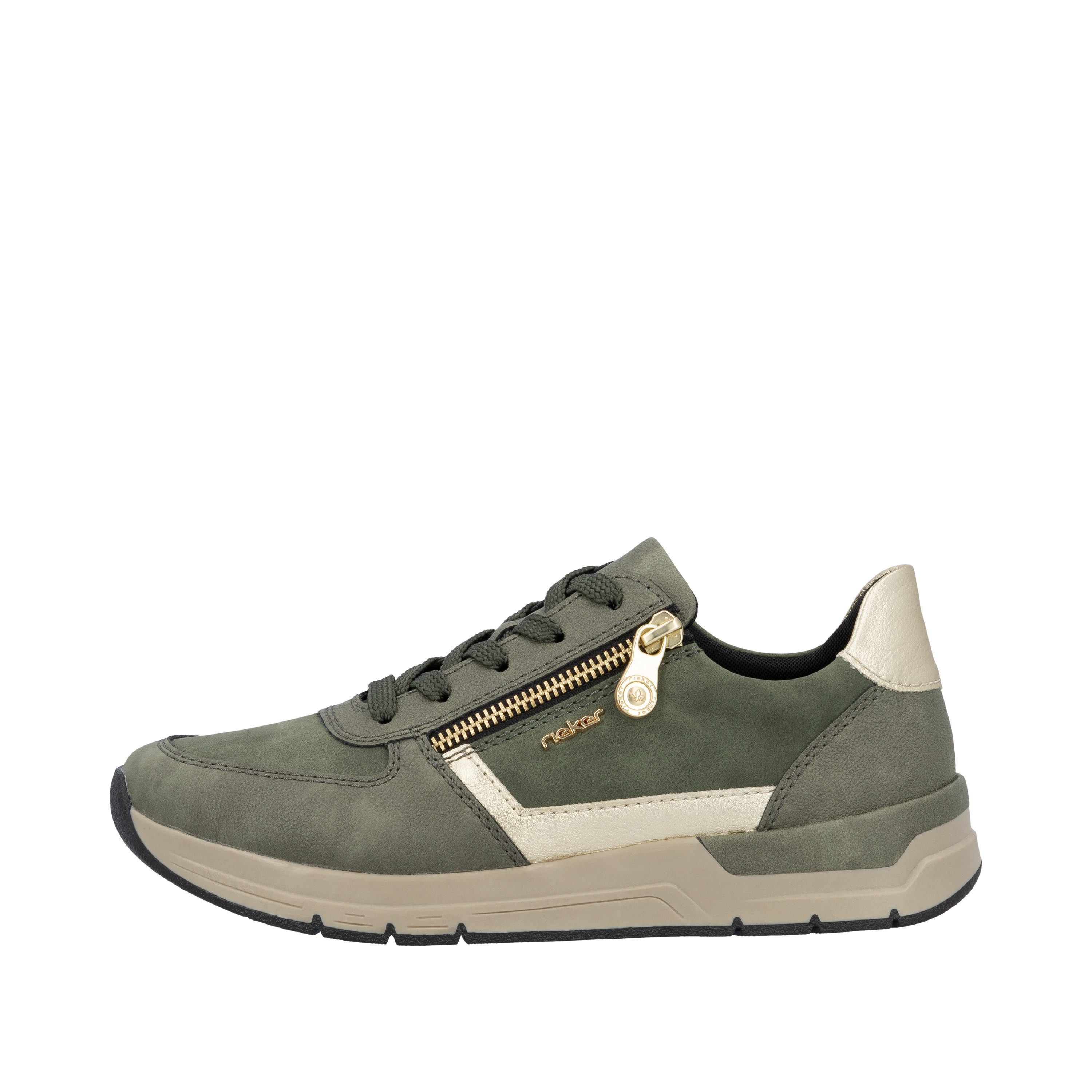 Rieker Sneakers , vrijetijdsschoen, veterschoen, halfschoen met modieuze accenten