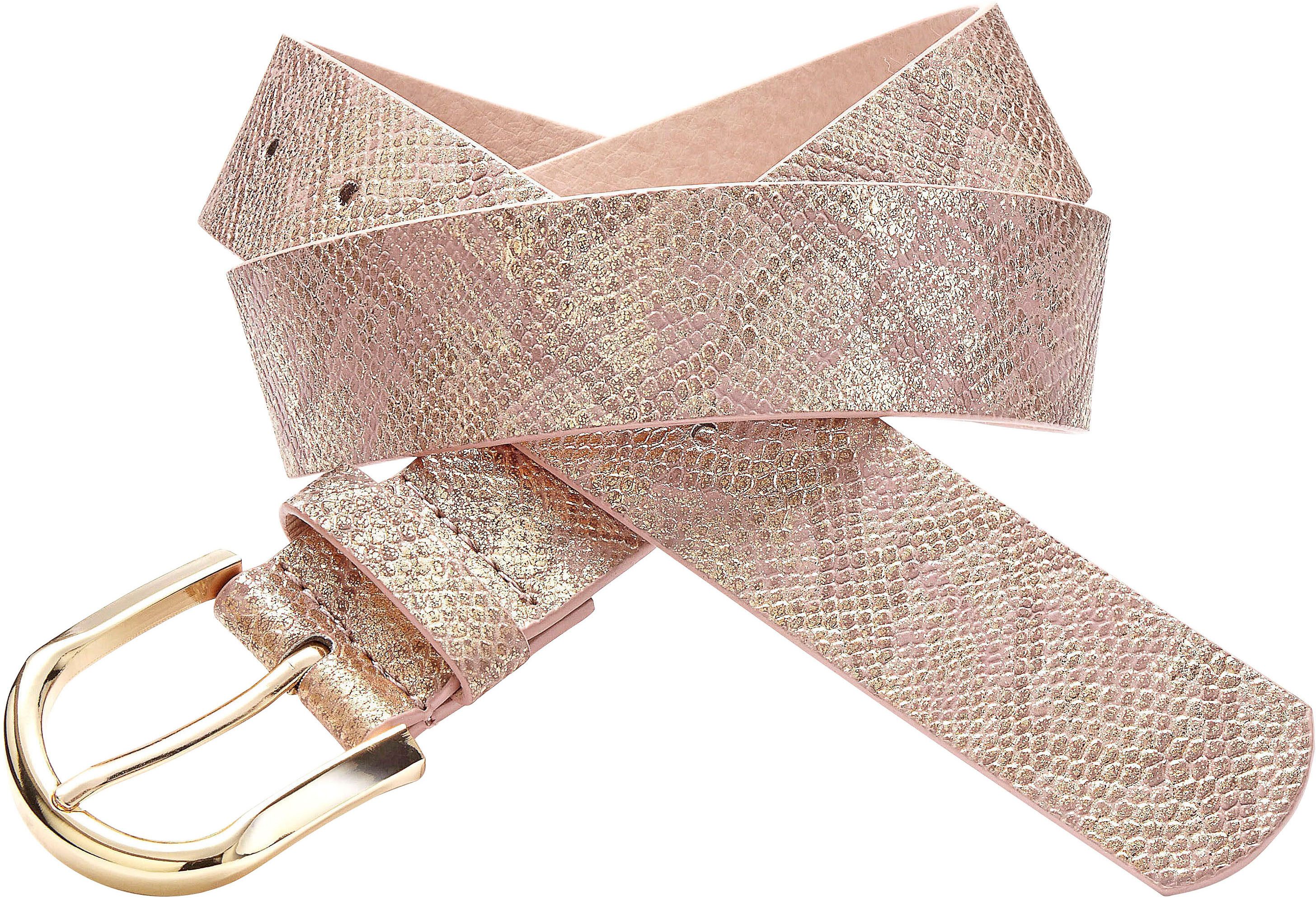 Lascana Heupriem Broekriem in metallic-look, riem, jeansriem