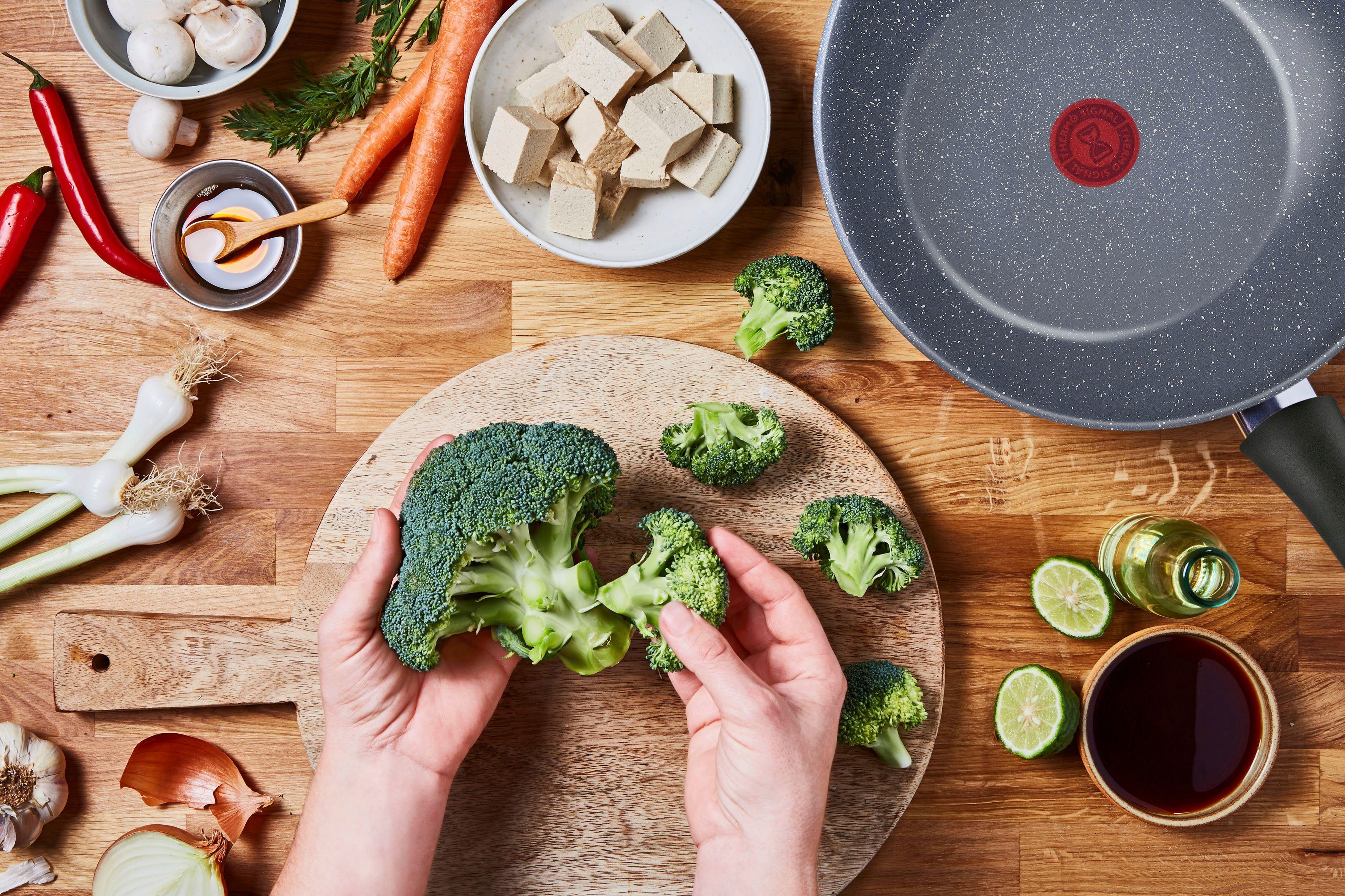 Tefal Wok Healthy Chef Mineralia+ coating, thermo-signaal, Ø 28 cm, inductie (1-delig)
