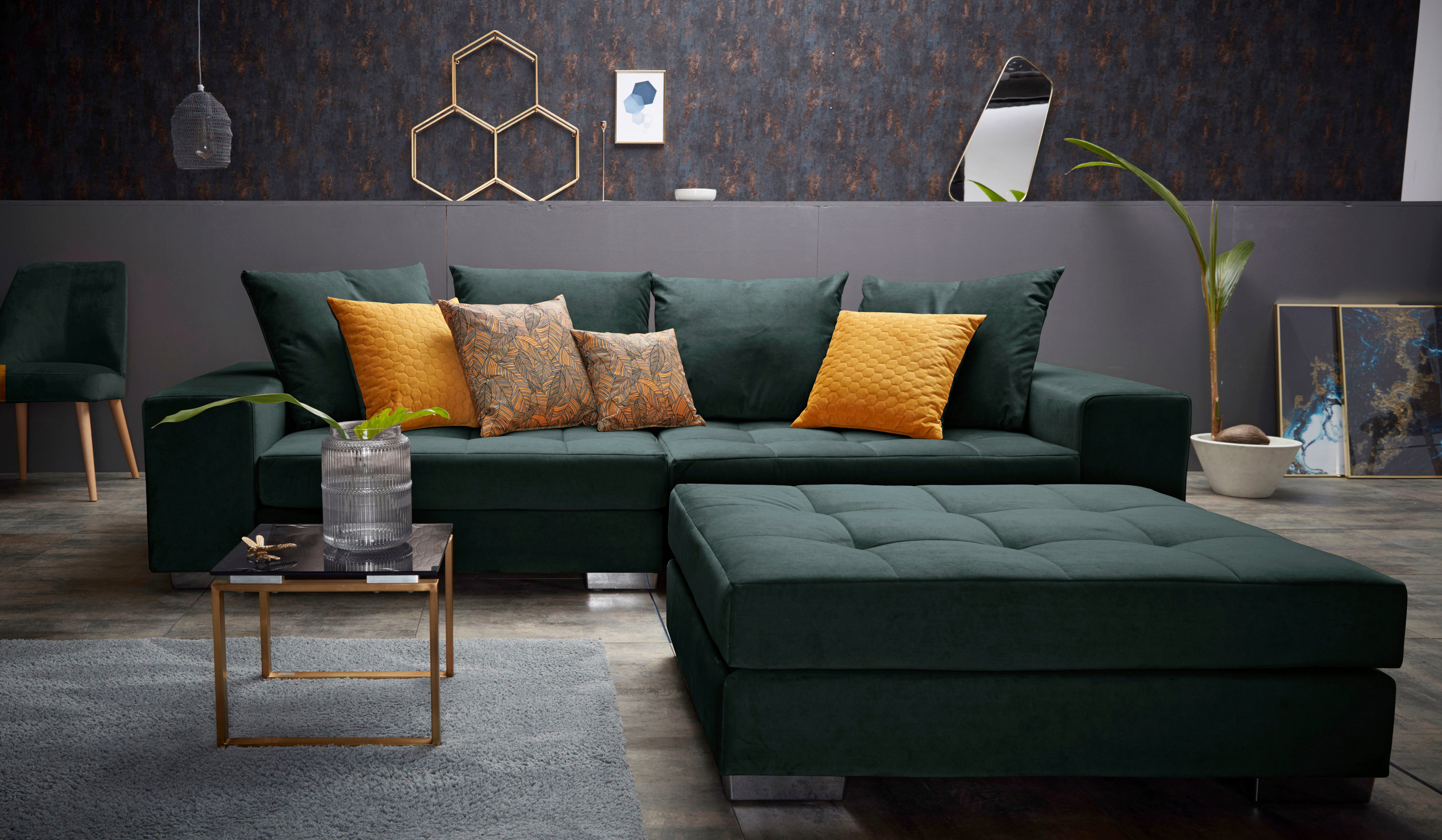 INOSIGN Hocker Vale met binnenvering en stiksels op de zitting