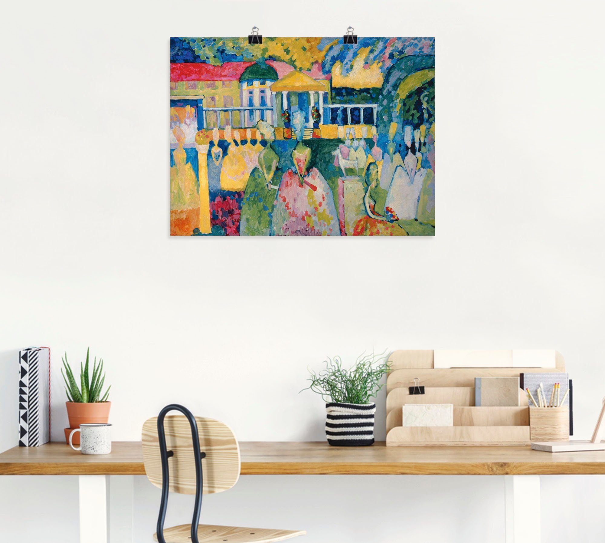 Artland Artprint Dames in hoepelrokken. 1909 als artprint op linnen, muursticker of poster in verschillende maten