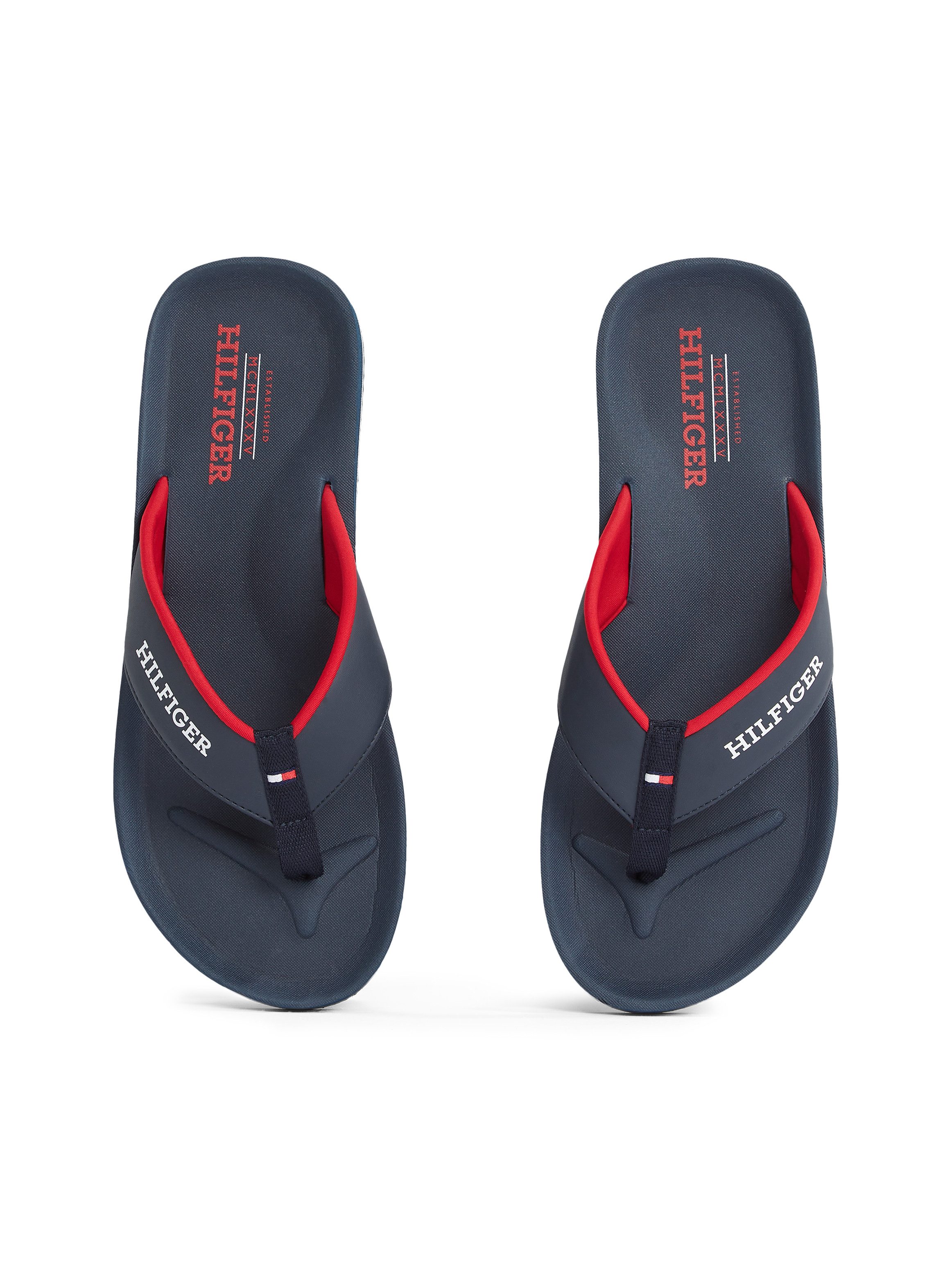 Tommy Hilfiger Teenslippers PADDED COMFORT HILFIGER B SANDAL , dianette, zomerschoen, slippers, badschoen met logo-opdruk