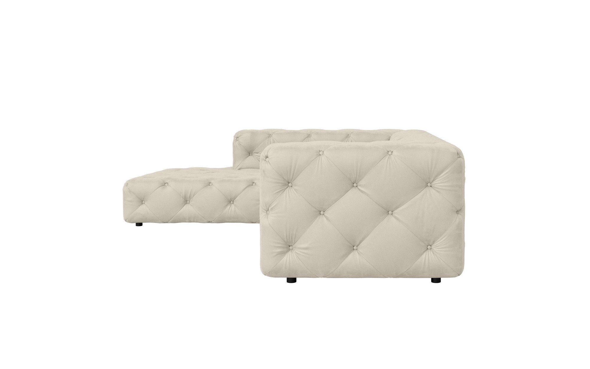 Places of Style Hoekbank FOLLINA L-vorm, met klassieke Chesterfield-knoopstiksels