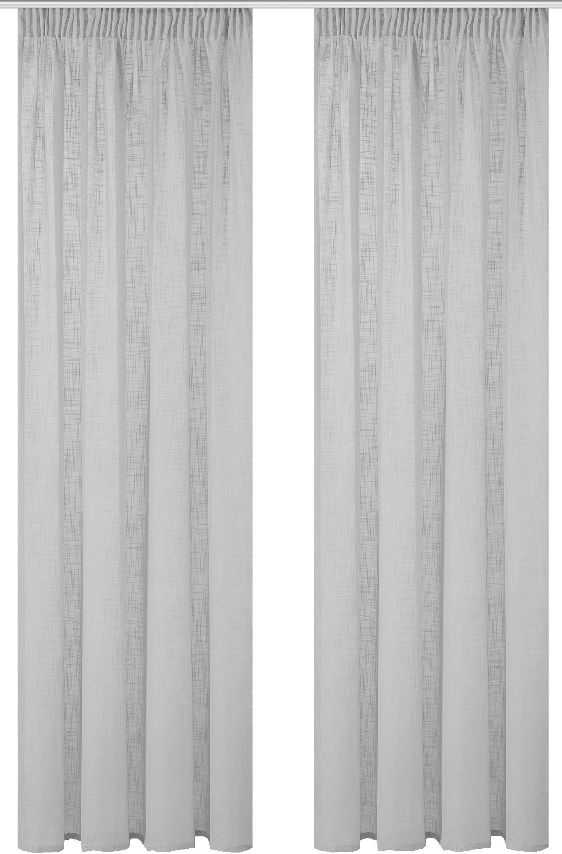 Home Basics Gordijn SOFTY set van 2 2-delig set combi-bandsjaal softy uni (2 stuks)