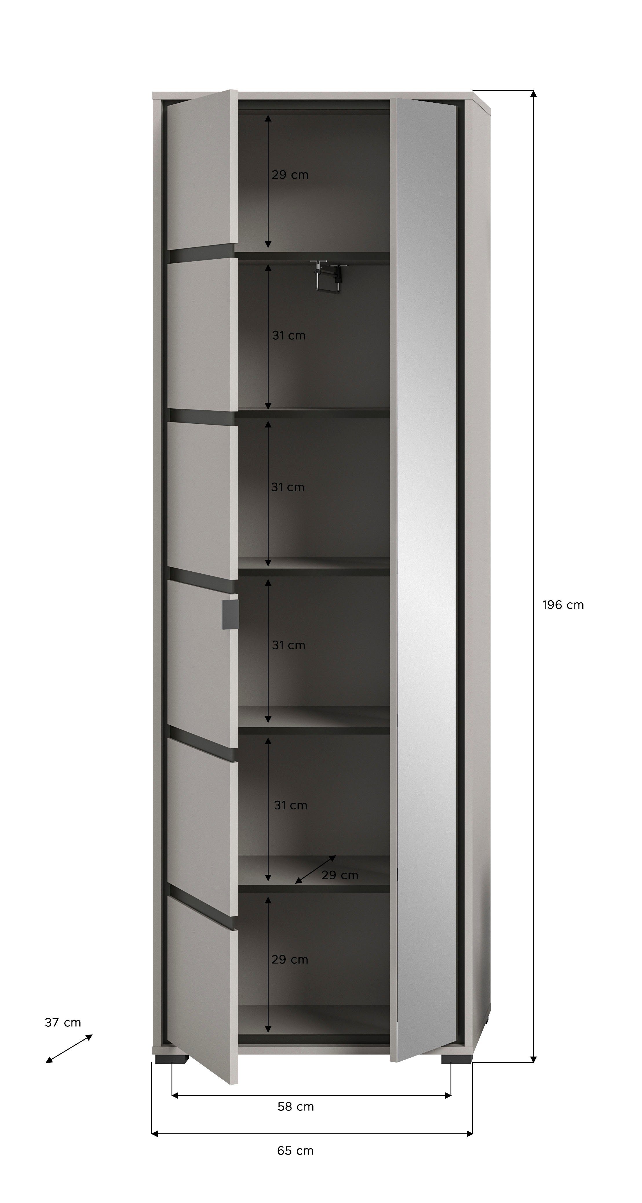 INOSIGN Kledingkast Skygge Kledingkast, gang, breedte 65 cm (1 stuk)