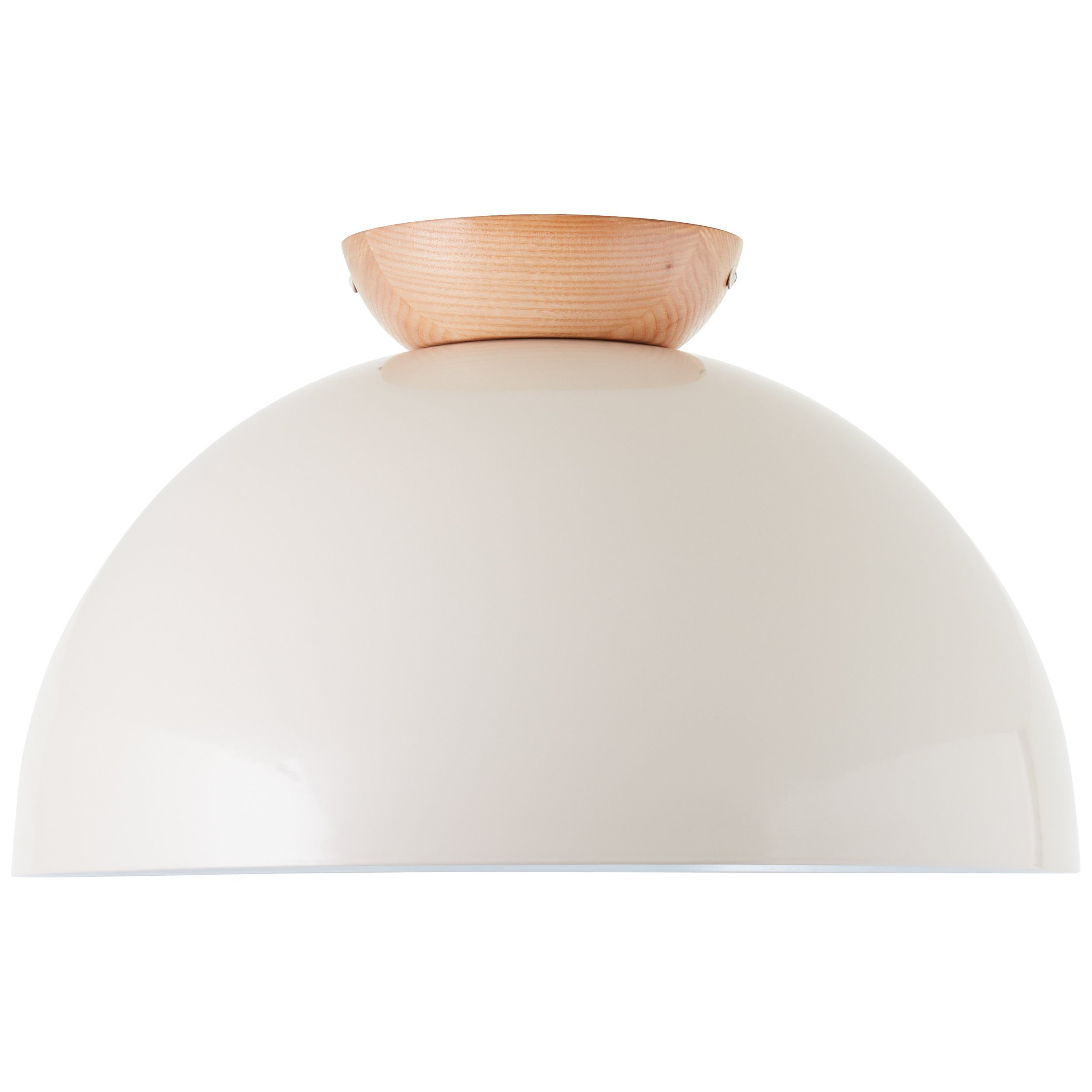Brilliant Leuchten Plafondlamp Nalam 21 x 35 cm, 1 x e27, metaal/hout, grijs (1 stuk)