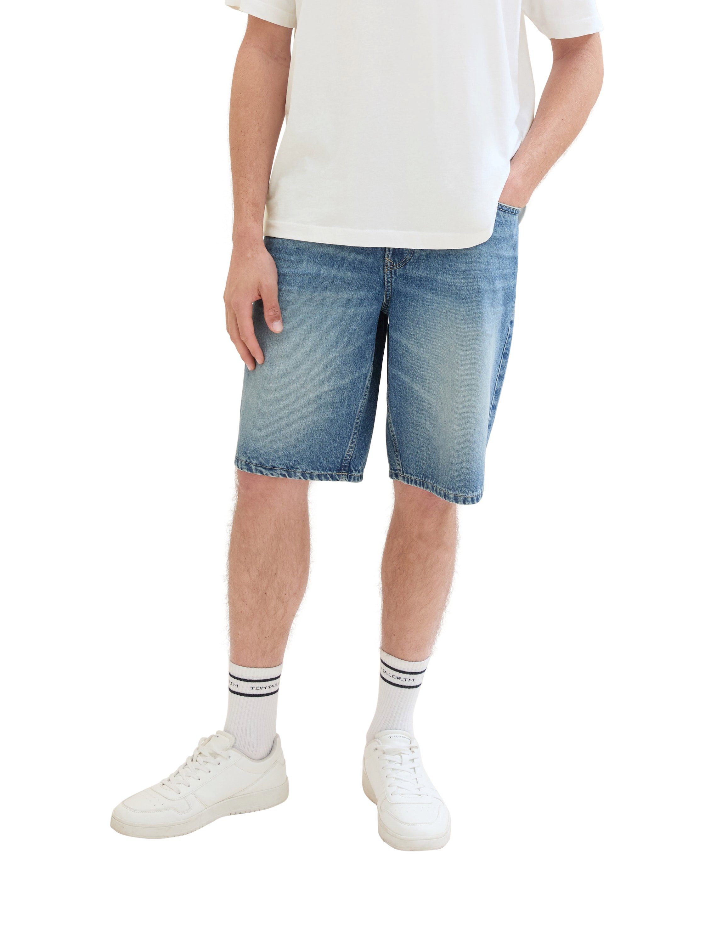 Tom Tailor Denim Jeansshort in authentieke used look