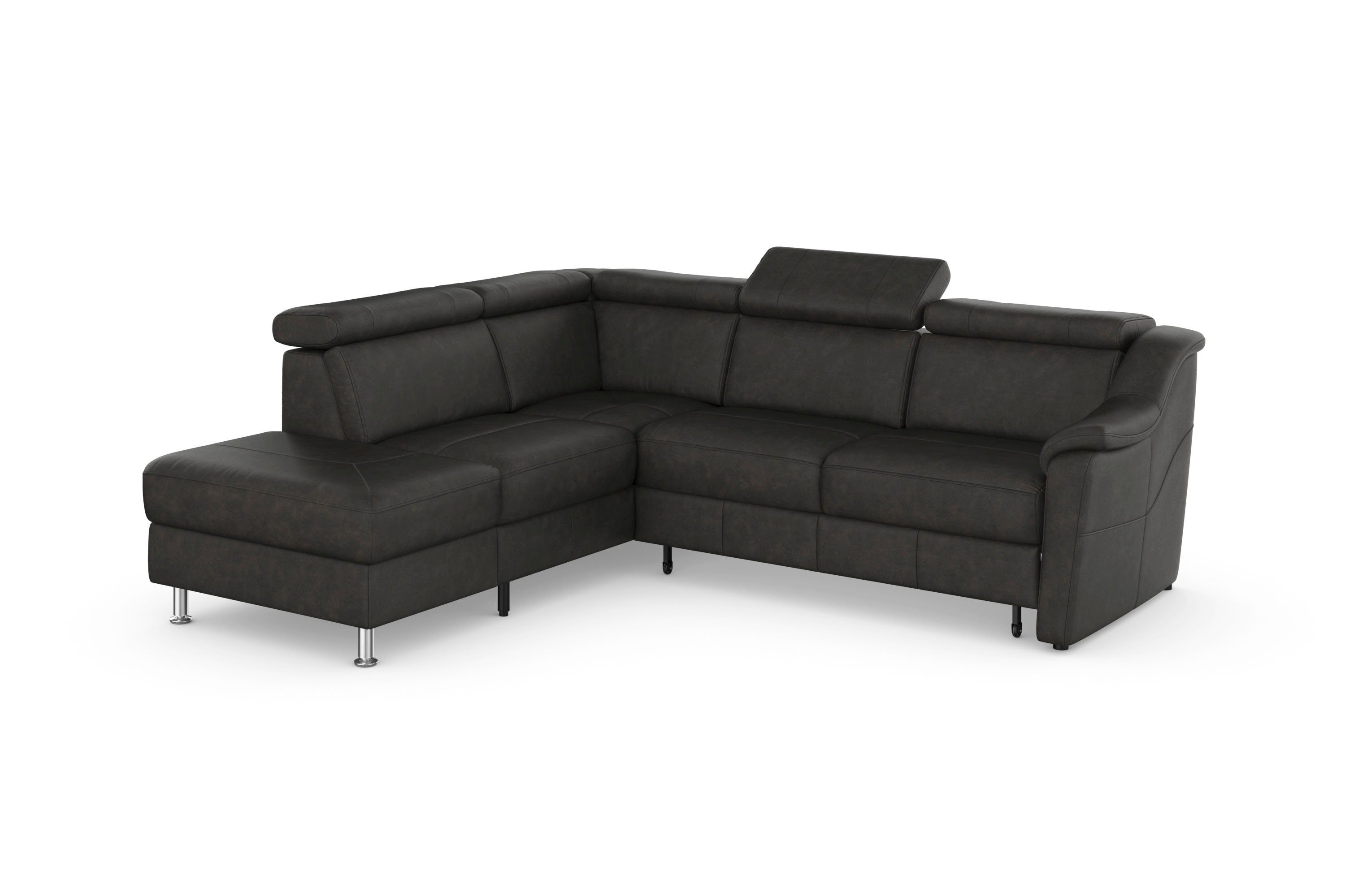 sit&more Hoekbank Freetown L-vorm met verstelbare hoofdsteun en comfortabele binnenvering
