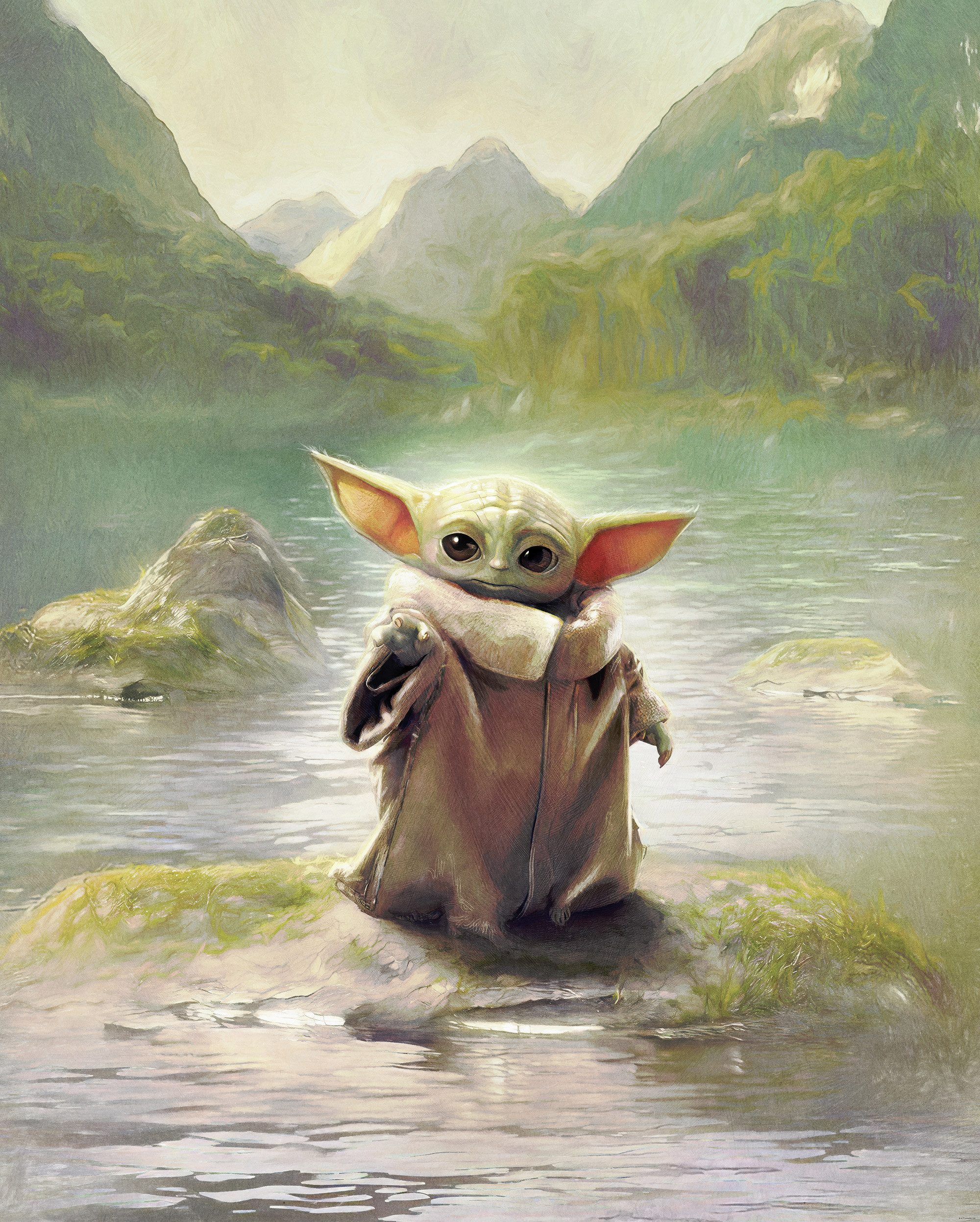 Komar Kinderbehang Star Wars The Mandalorian Grogu Landscape (1 stuk)