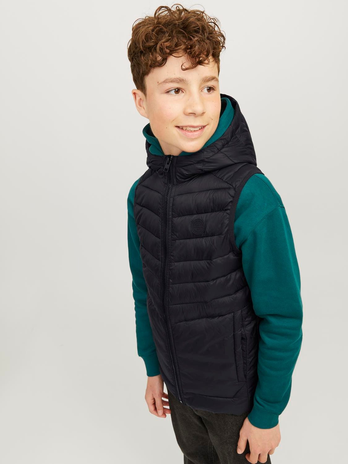 Jack & Jones Junior Bodywarmer JJESPRINT PUFFER BW HOOD NOOS JNR