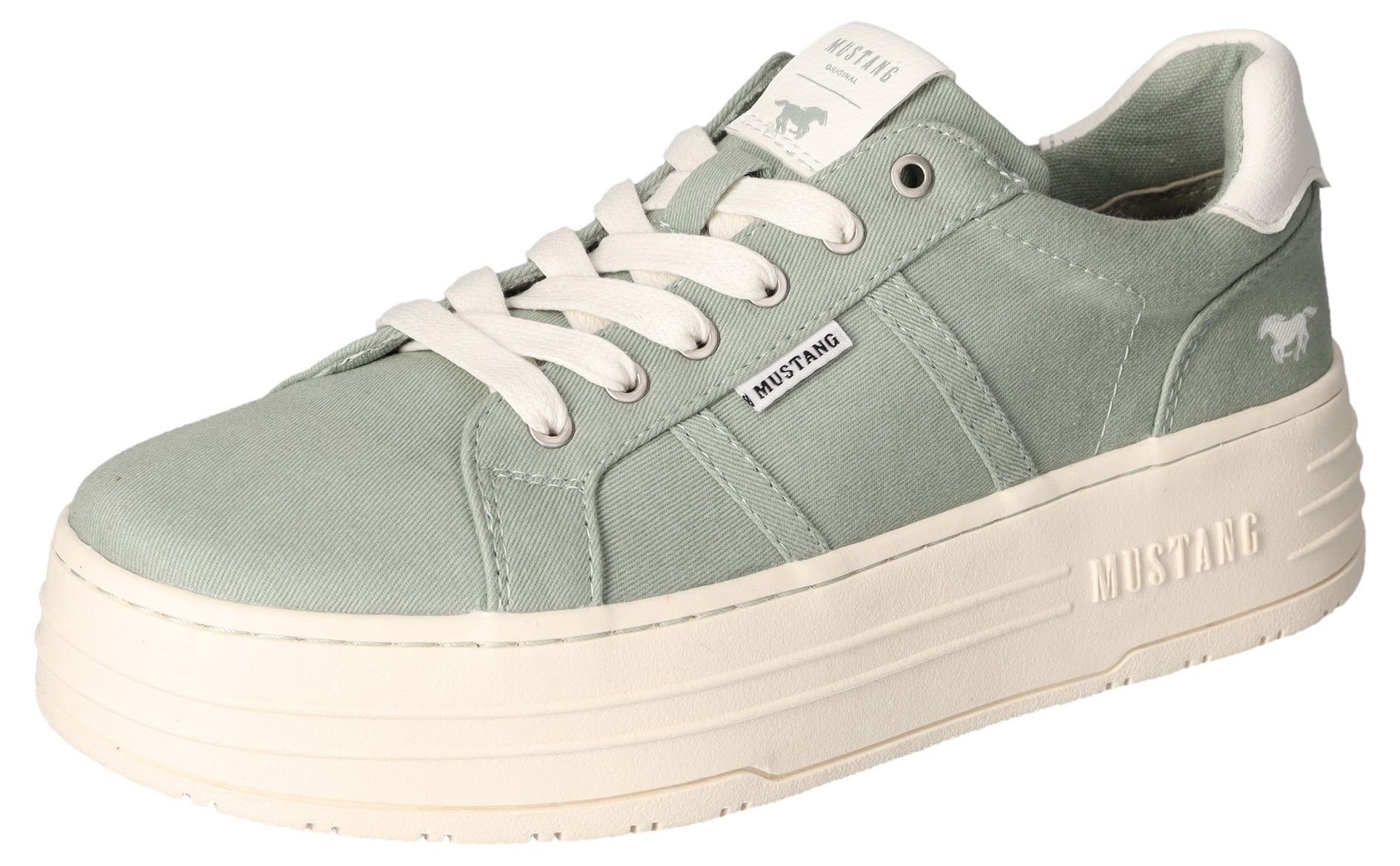 Mustang Shoes Sneakers met plateausool, vrijetijdsschoen, halfhoge schoen, veterschoen