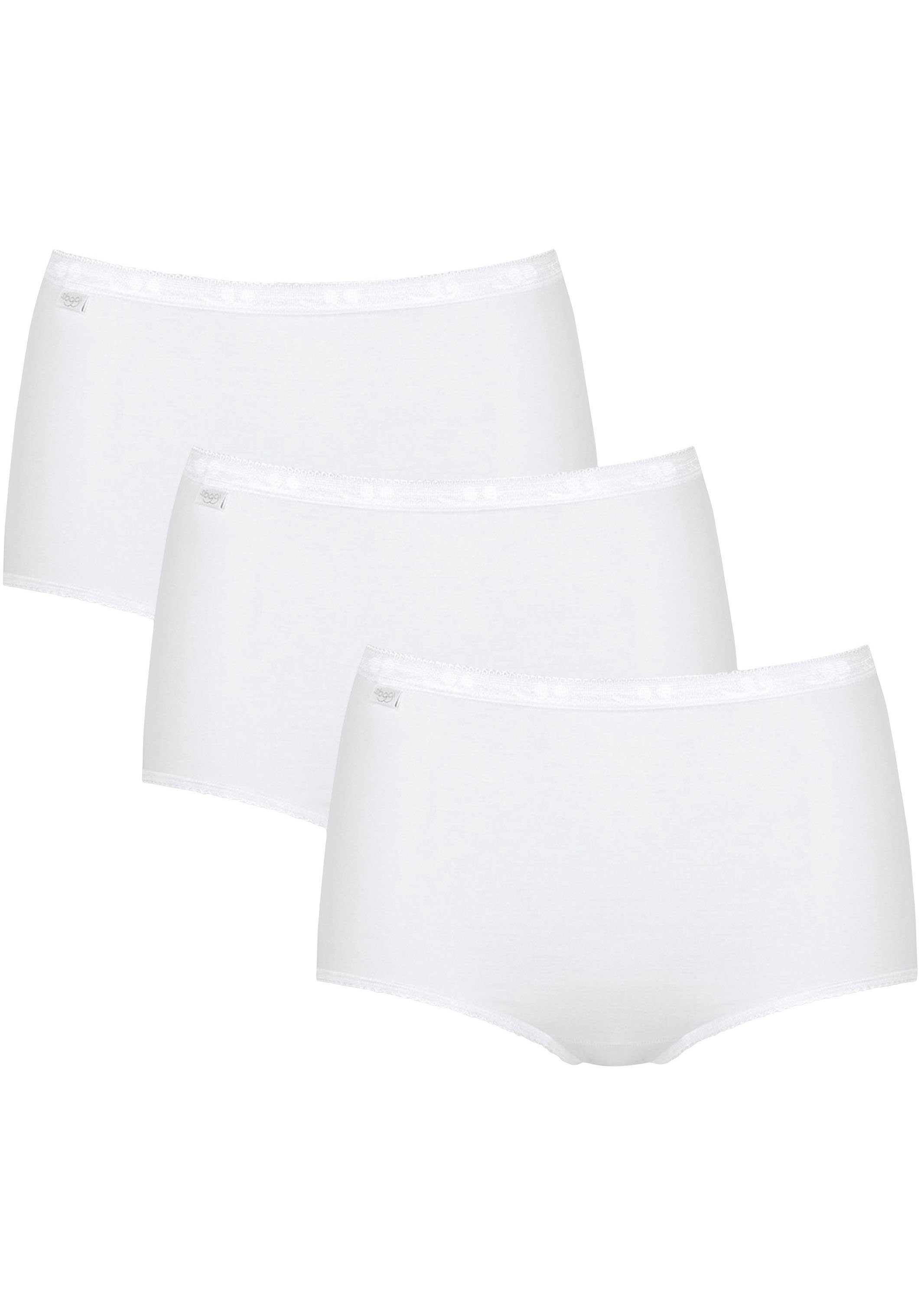 Sloggi Slip Basic+ Maxi 3P perfecte pasvorm (Set van 3) dames slips maat 42 wit