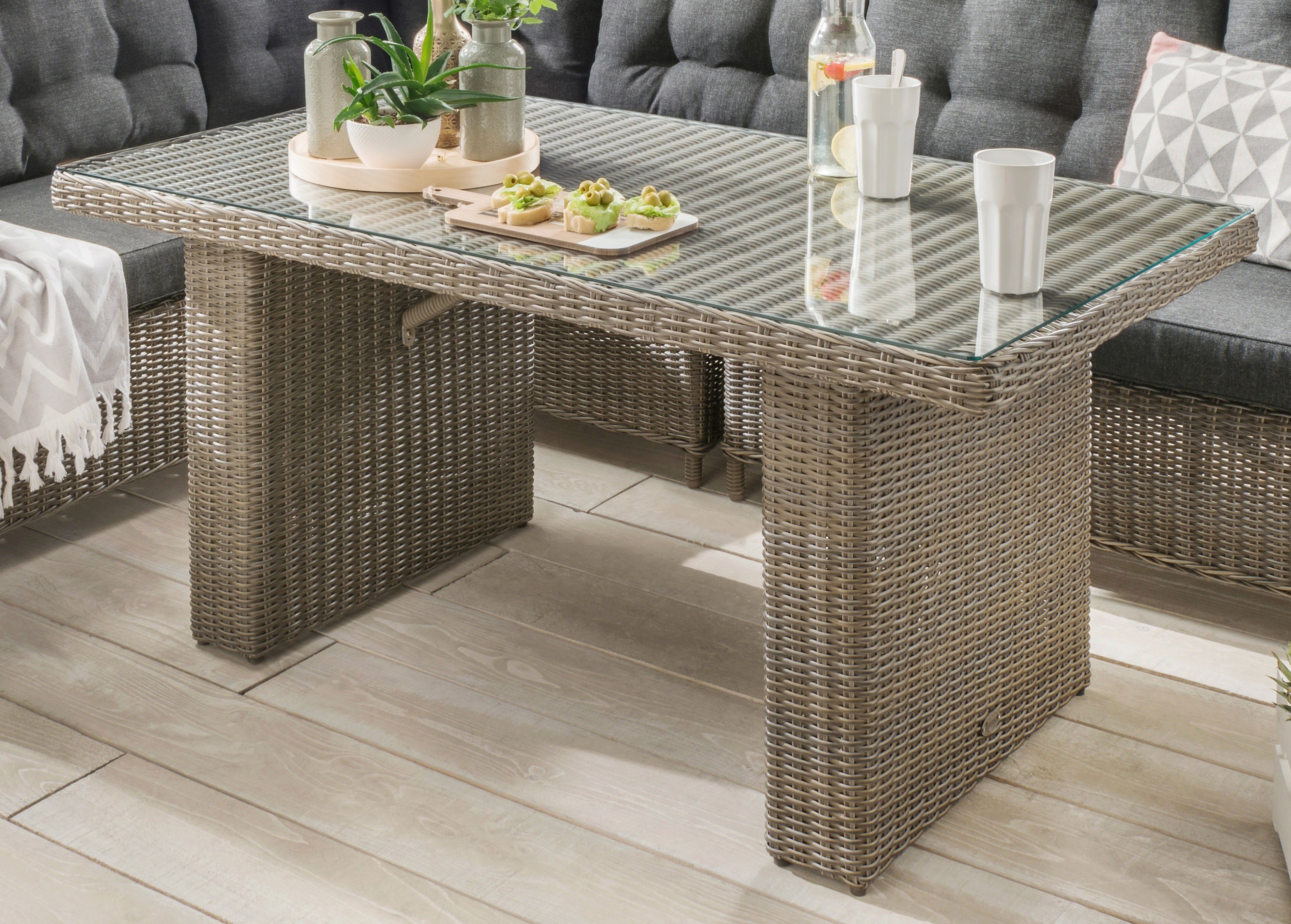 Destiny Tuin-eethoek Palma Aluminium, polyrotan (set, 19-delig)