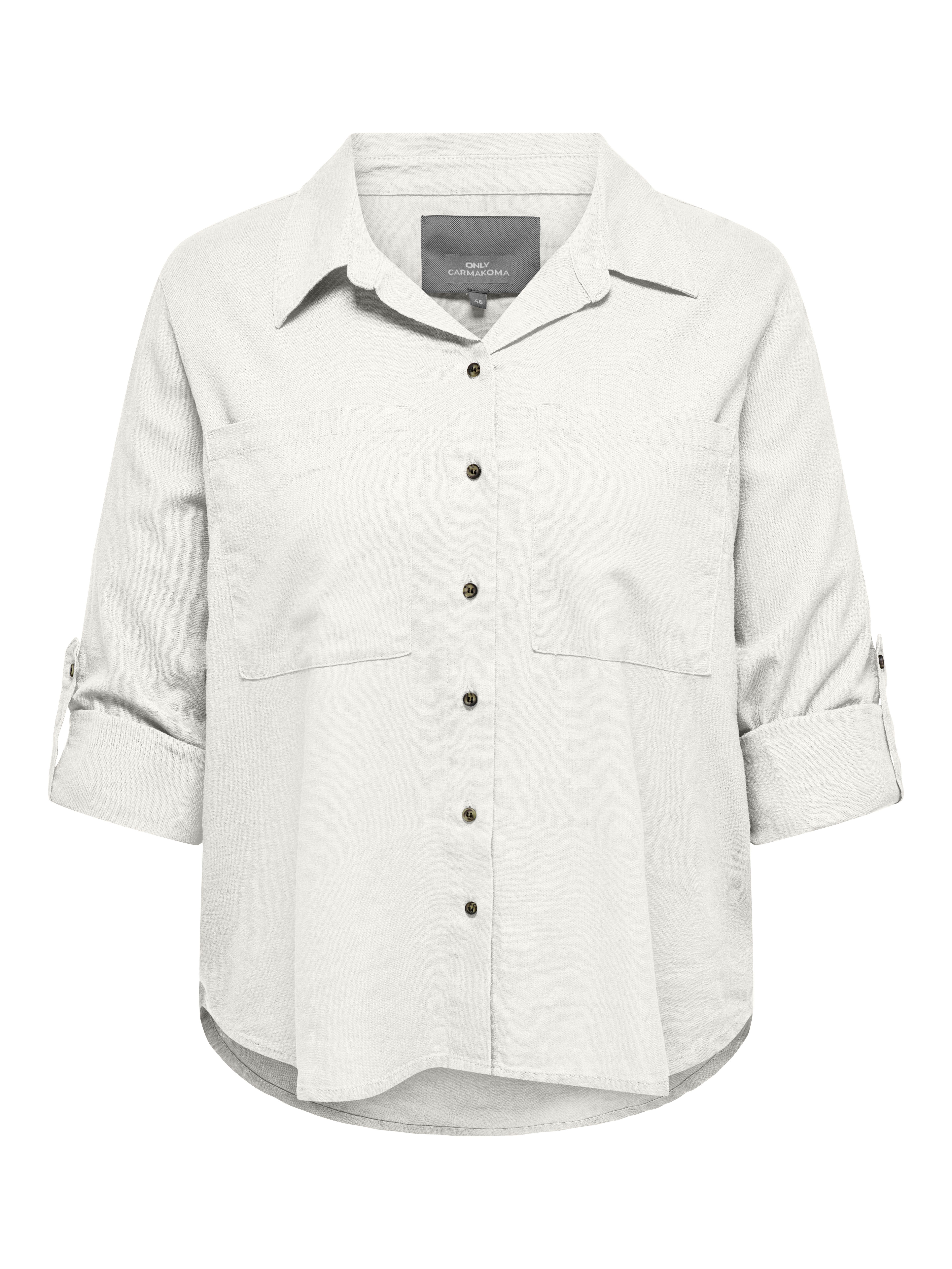 ONLY CARMAKOMA Blouse met lange mouwen CARYASMIN-CARO L/S LINEN SHIRT PNT
