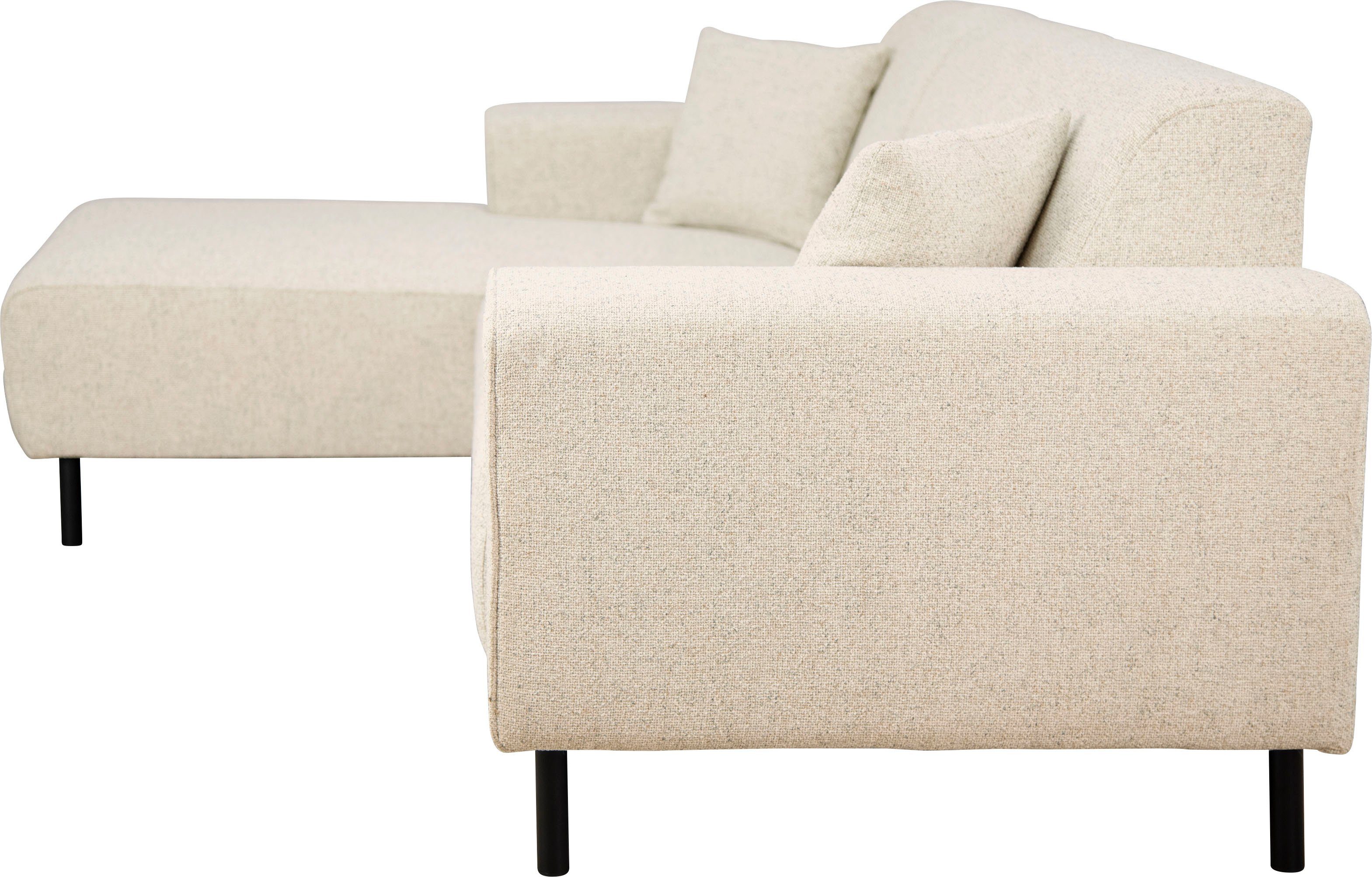 Home affaire Hoekbank ARROS L-vorm met golfondersteuning, afmetingen B/D/H: 235/163/81 cm incl. sierkussens, met recamiere rechts/links bestelbaar, ook in cord