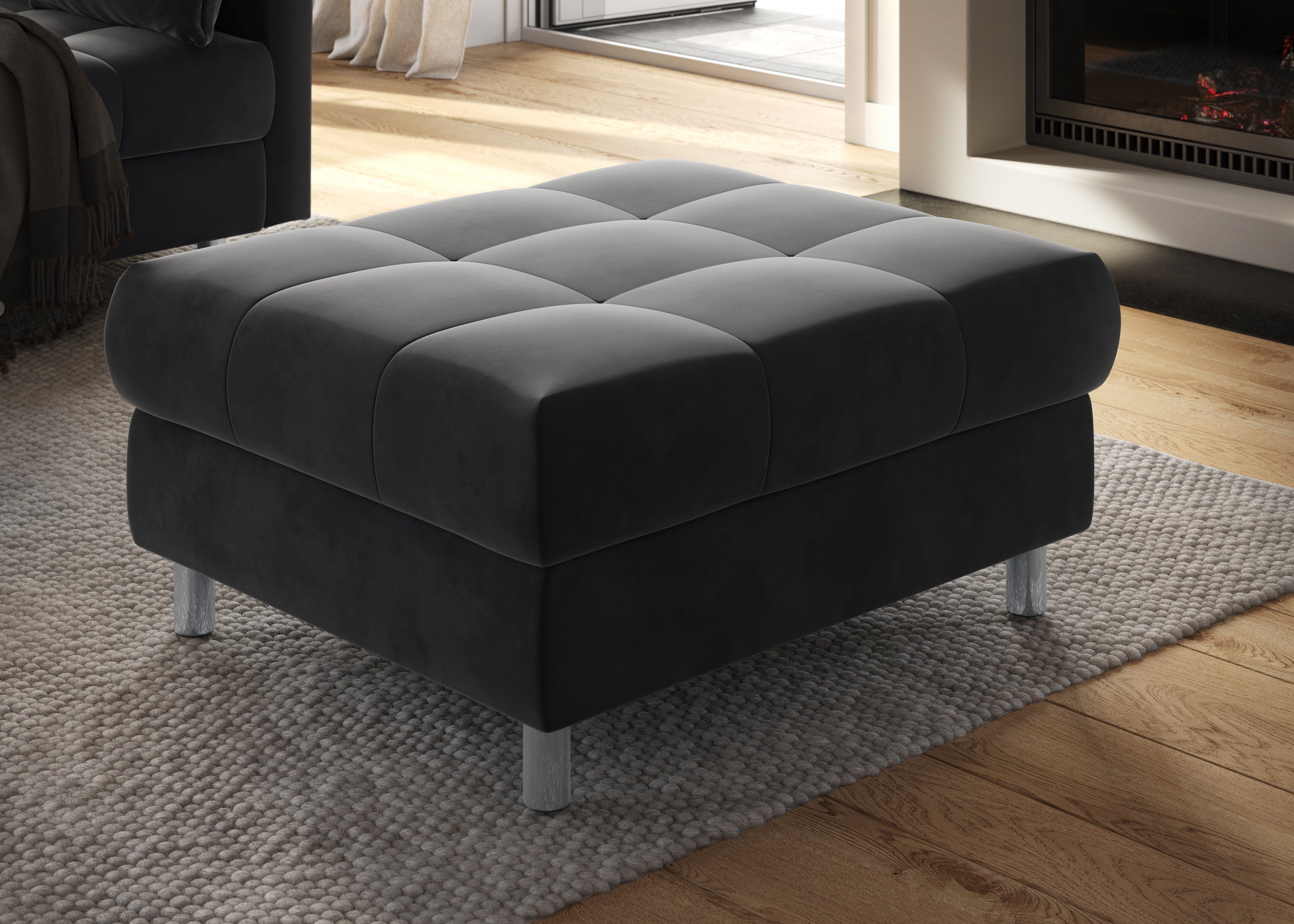 COLLECTION AB Hocker Joseli met comfortabele binnenvering