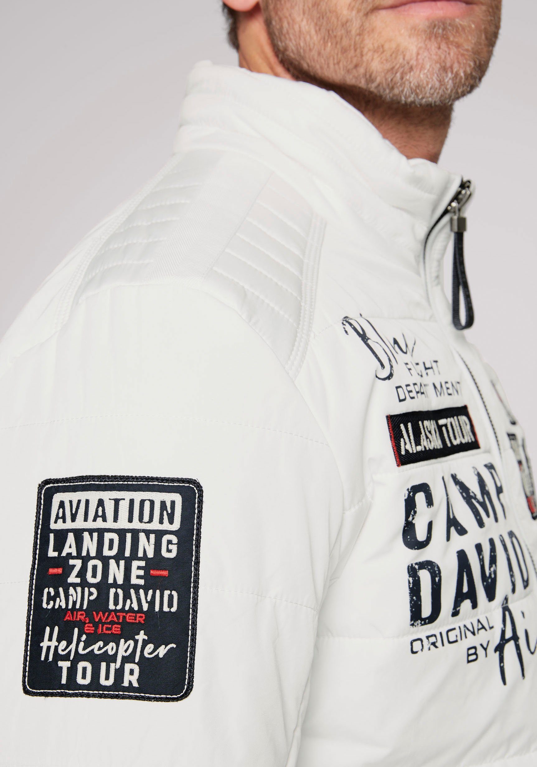 CAMP DAVID Outdoorjack met windbreaker-boord in de mouw