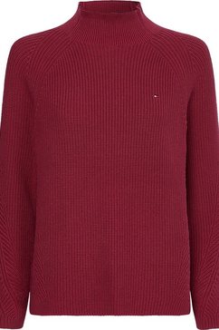 tommy hilfiger curve trui met staande kraag crv hayana mock-nk sweater met tommy hilfiger-merklabel op borsthoogte roze