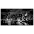 artland print op glas new york city i (1 stuk) zwart