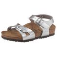 birkenstock sandalen rio electric in coole metallic-look, schoenwijdte: smal zilver