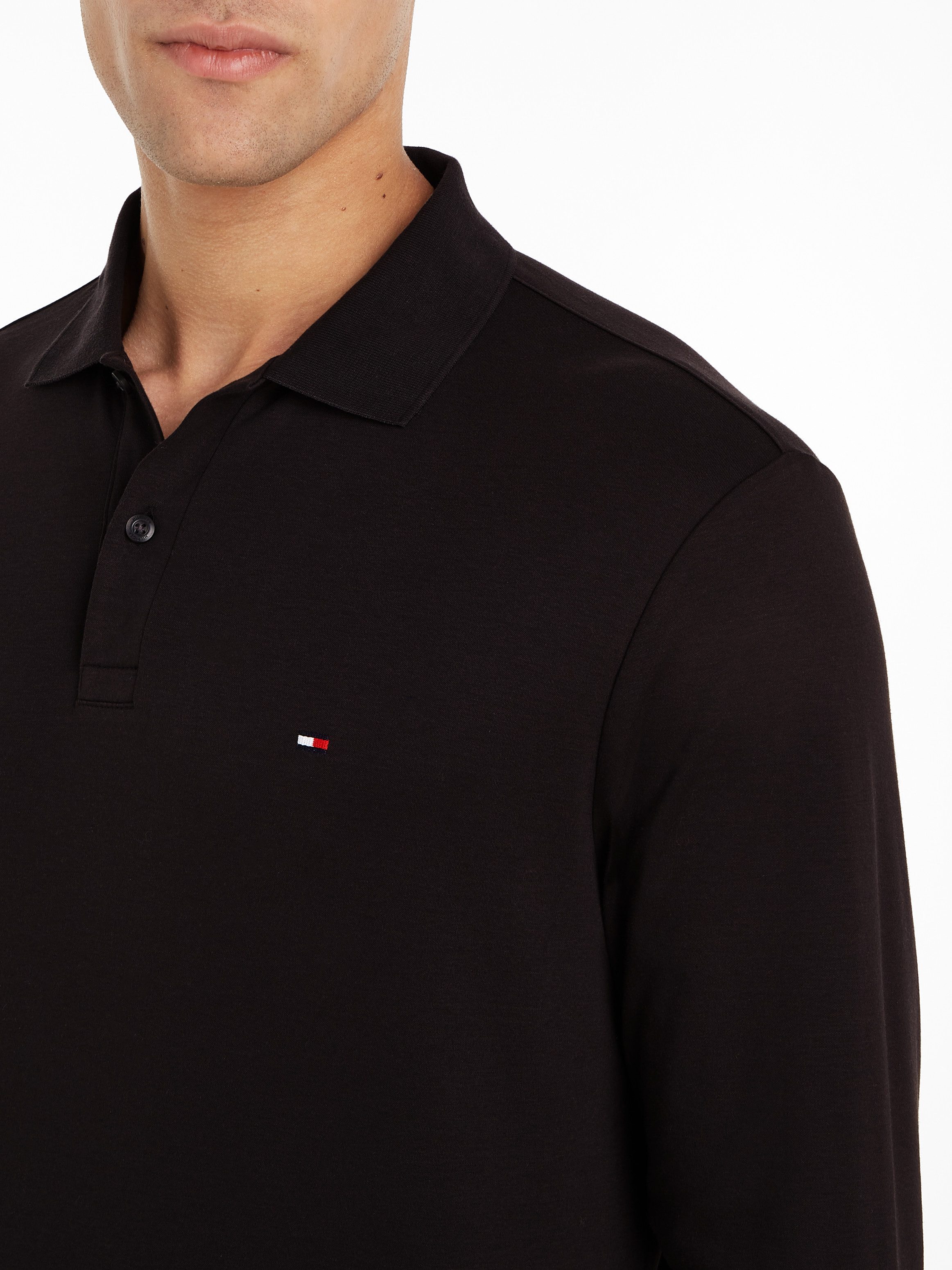 Tommy Hilfiger Poloshirt met lange mouwen L S LIQUID COTTON REG POLO