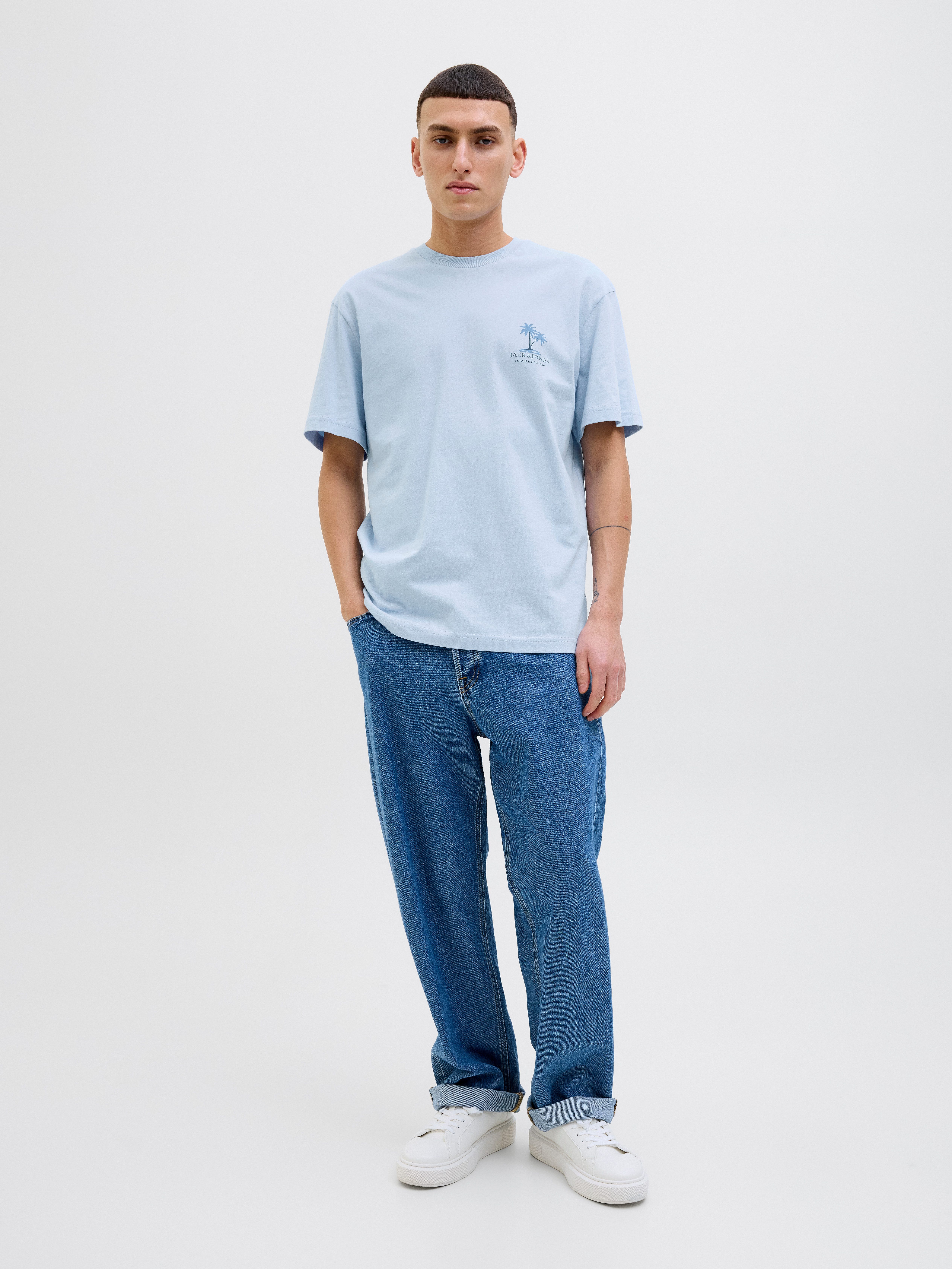 Jack & Jones Shirt met ronde hals JJSUMMER VIBES TEE SS CREW NECK LN