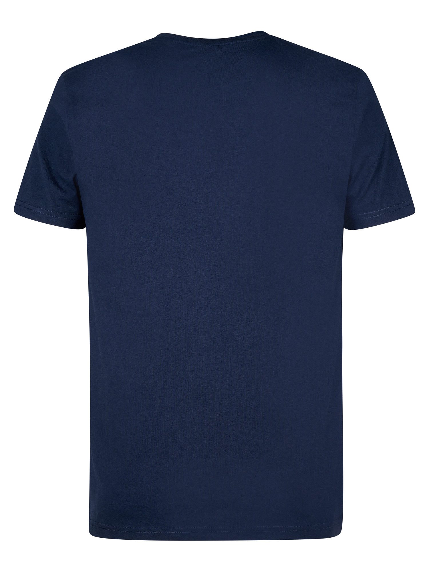 Petrol Industries Shirt met ronde hals met geborduurd logo