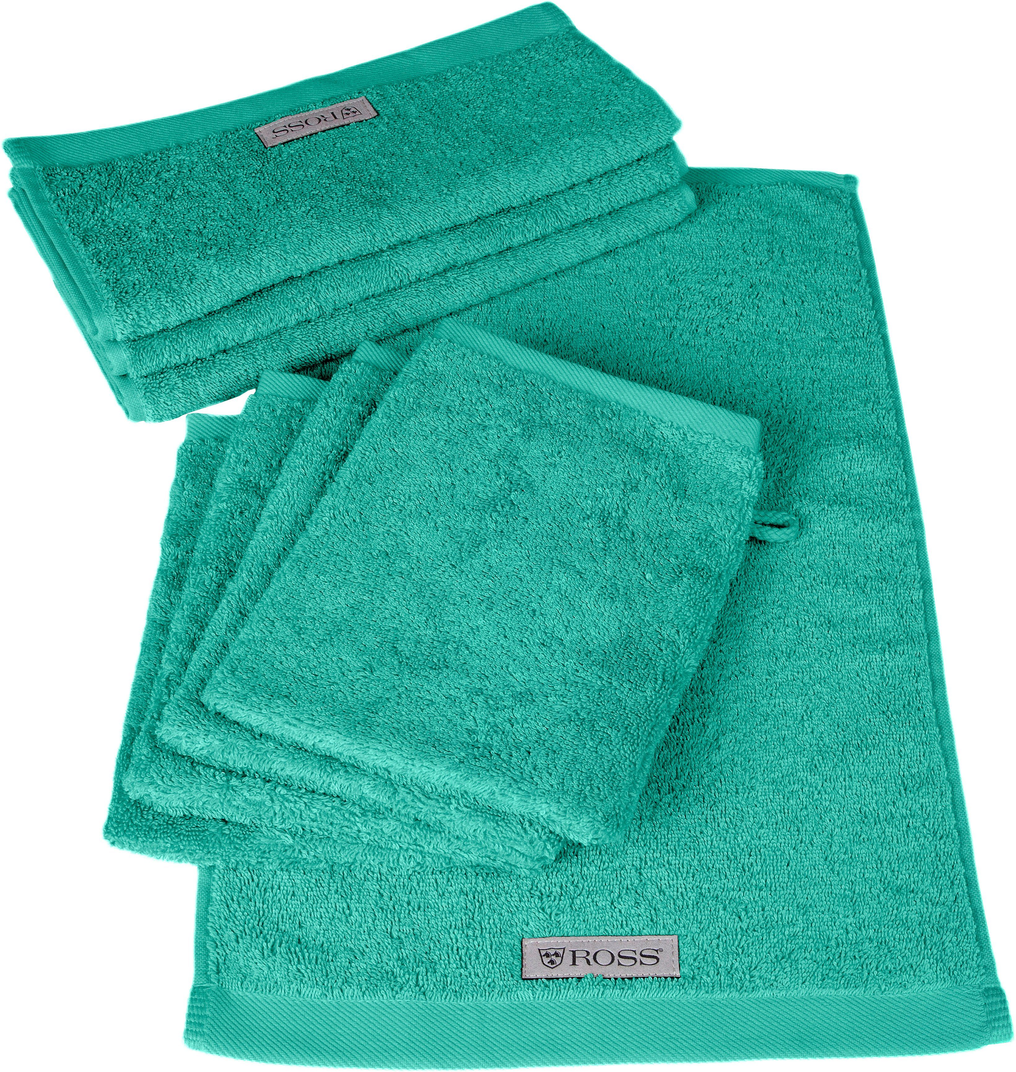 ROSS Handdoekenset Sinfonie bevat gastendoeken en washandjes (set, 8-delig) handdoeken blauw