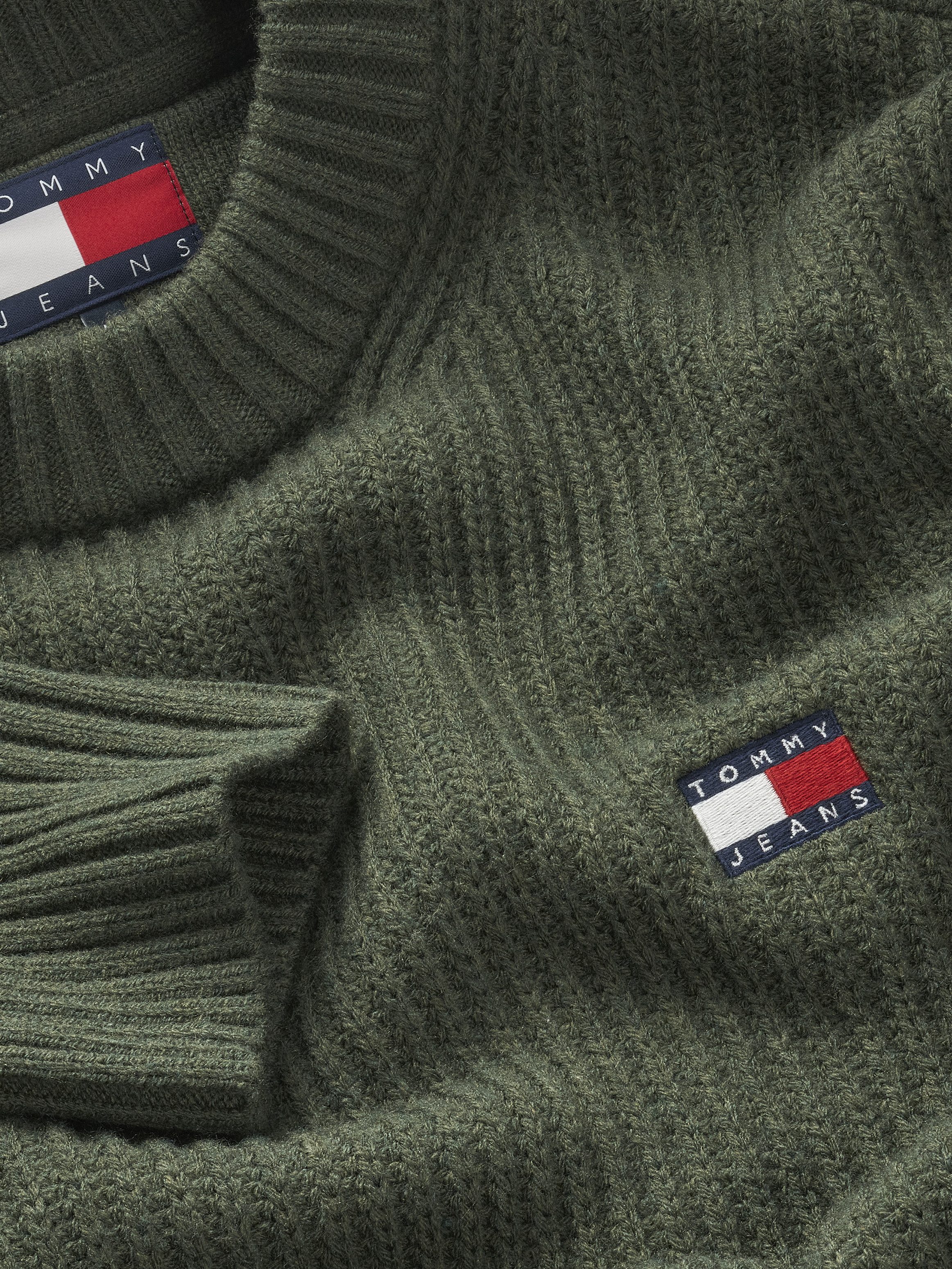 TOMMY JEANS Trui met ronde hals TJM REG BADGE TEXTURED CNECK EXT