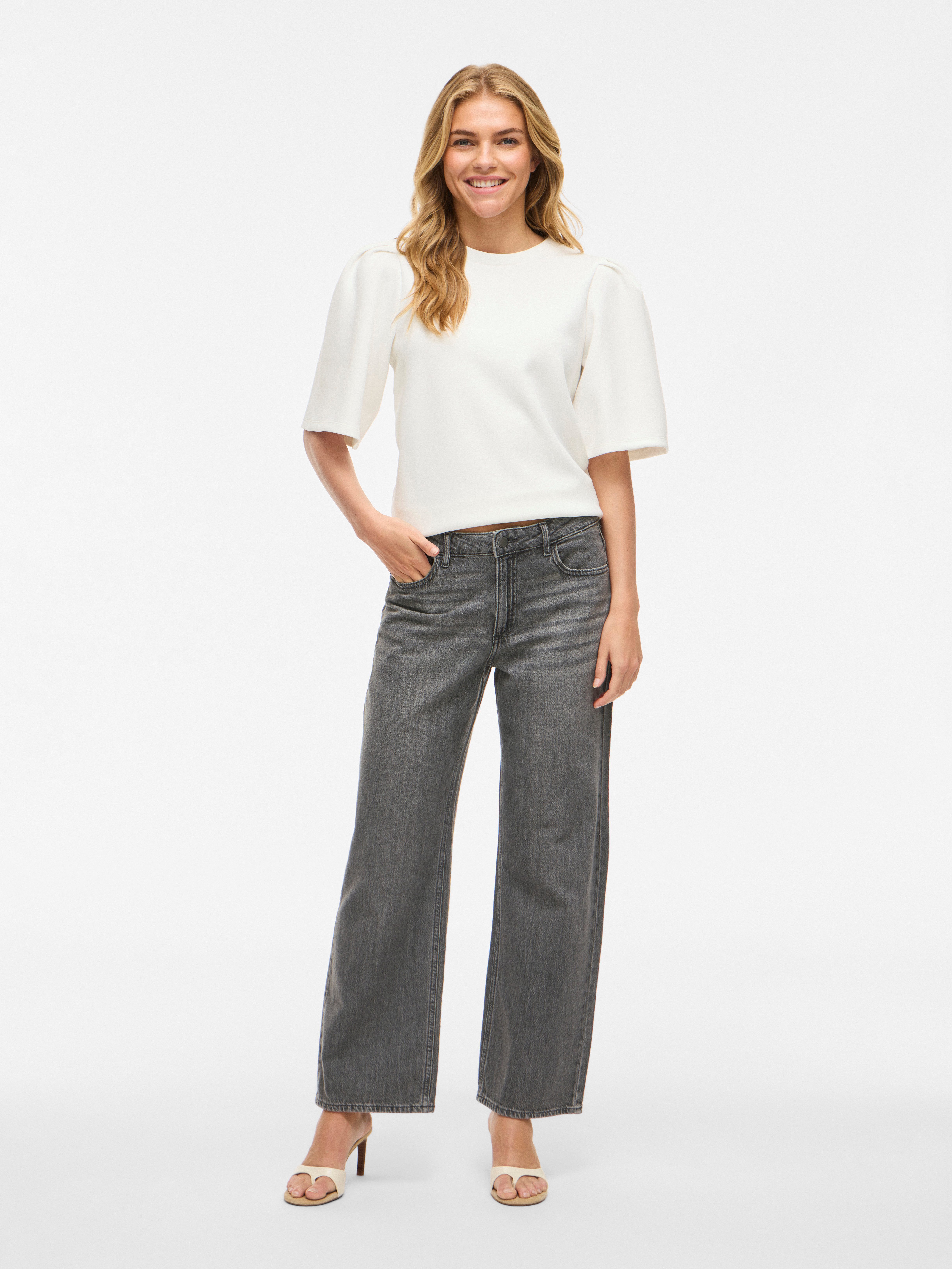Vila Wijde jeans VIPALMA RW WIDE JEANS GREY PAL250-NOOS